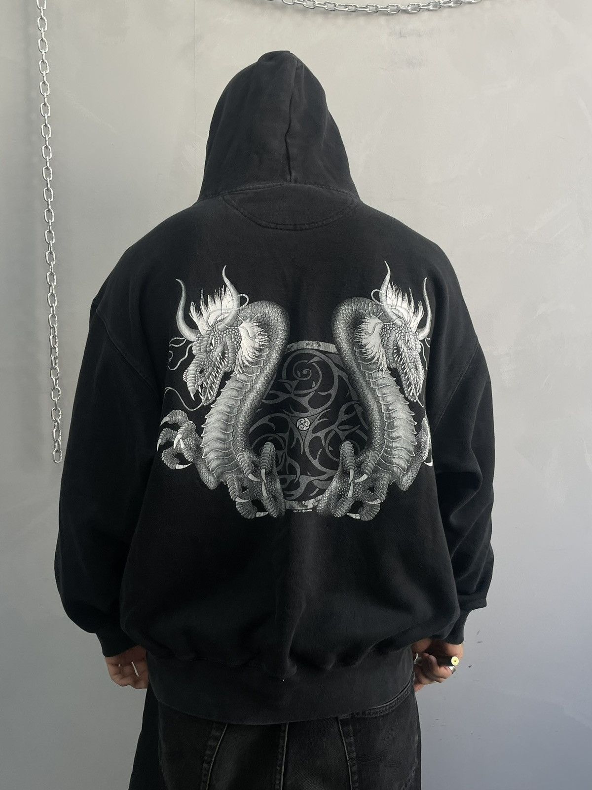 Japanese Brand Boxy Rap tribal sk8 hoodie 3d emblem 90s retro hype Size US XXL / EU 58 / 5 - 6 Thumbnail