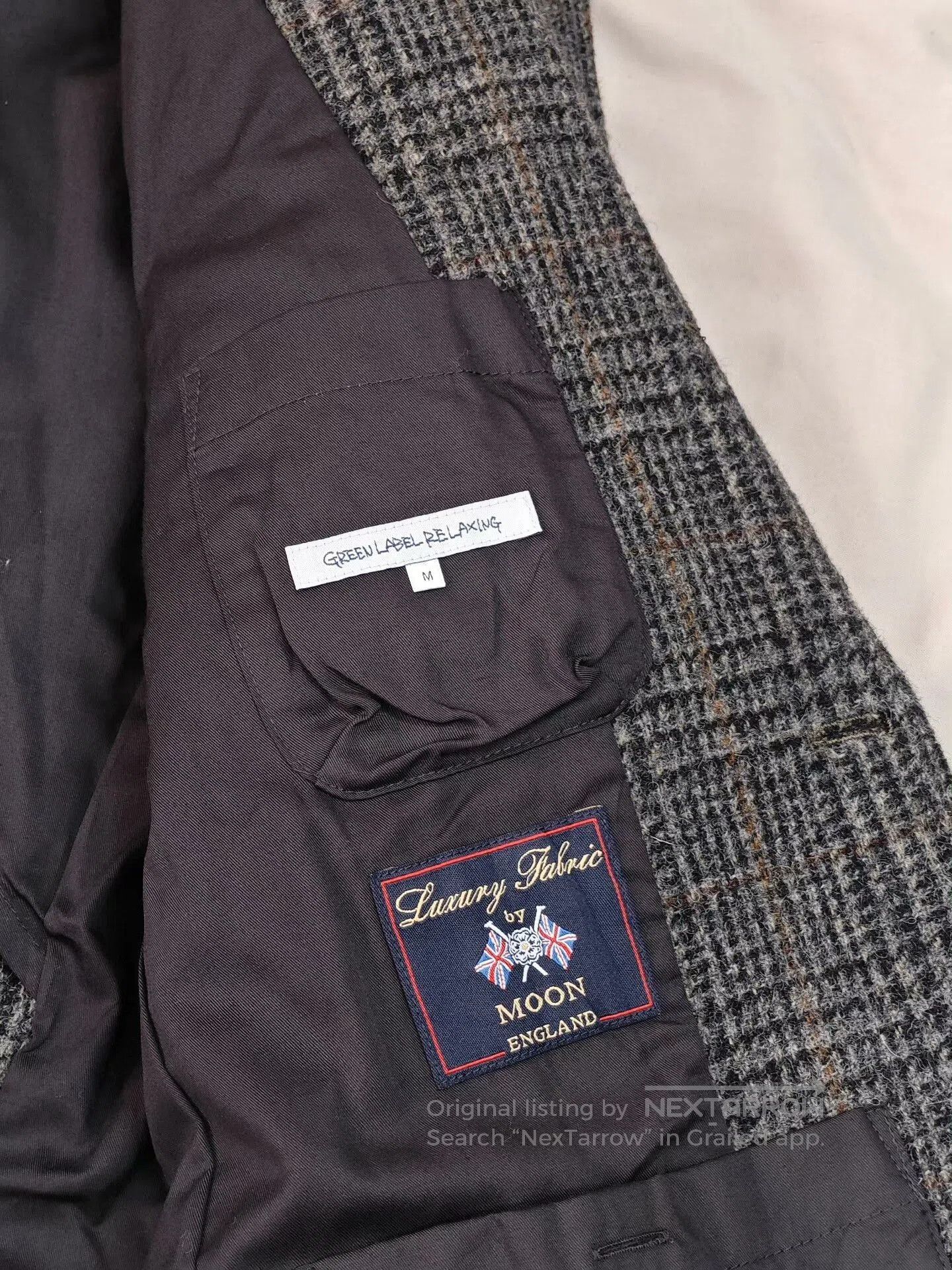 United Arrows Casual Tweed Wool Hunting Jacket. Size US M / EU 48-50 / 2 - 7 Thumbnail