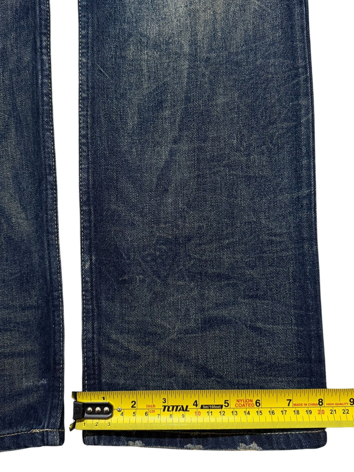 Tornado Mart Vintage Y2K Mud Wash Faded Whisker Distress Straight Leg Size US 31 - 15 Thumbnail