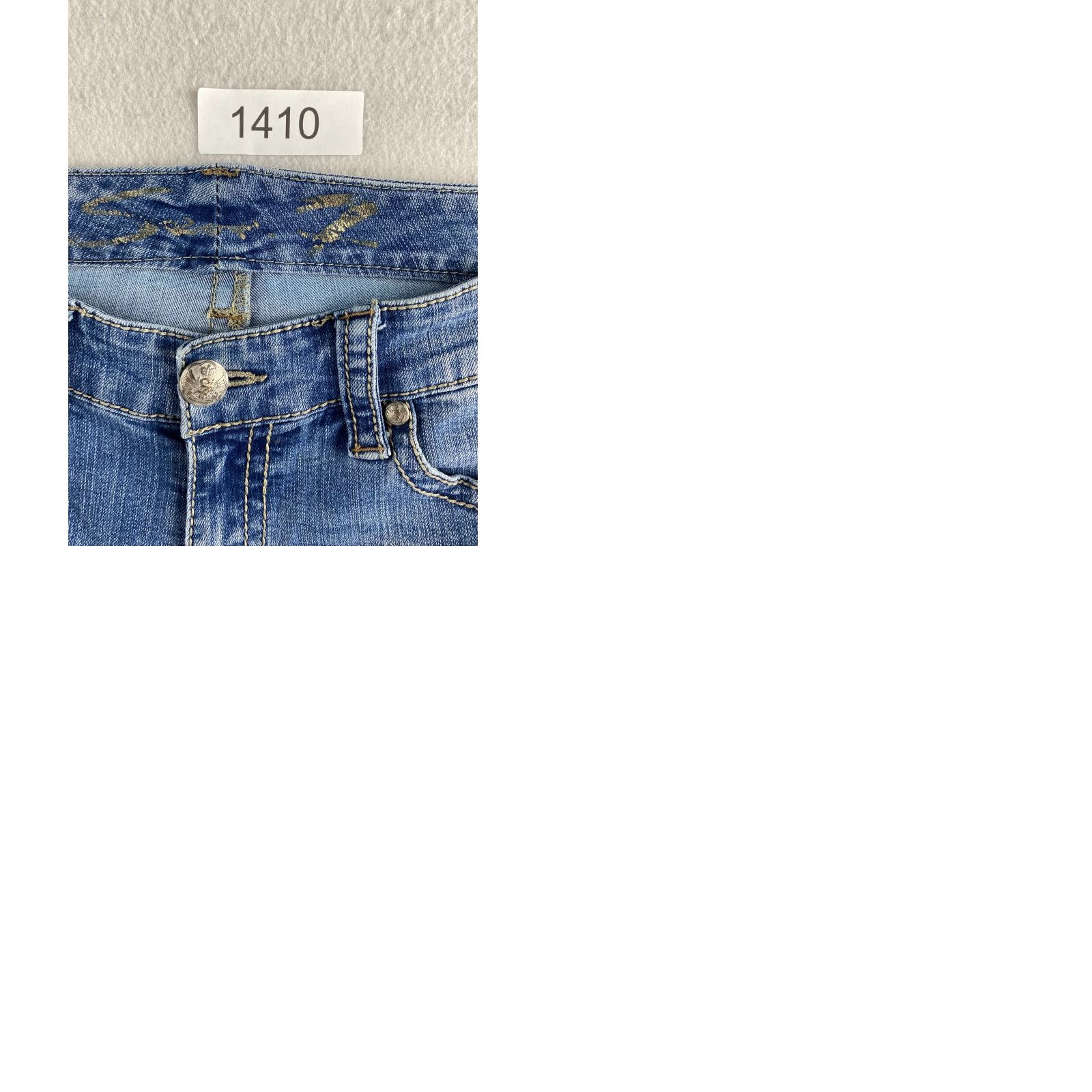 Vintage Seven7 Womens Jeans Jegging Distressed Denim 28 Blue Embroidered 5-Pocket Stretch Denim Jeans Women Regular Size 28 Size 28" / US 6 / IT 42 - 9 Thumbnail