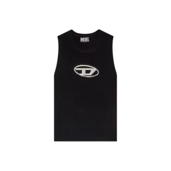 トップス Diesel 22ss Gradation D Logo Tank Top Diesel T-Lifty-D logo-embroidered Tank Top | Black | FARFETCH
