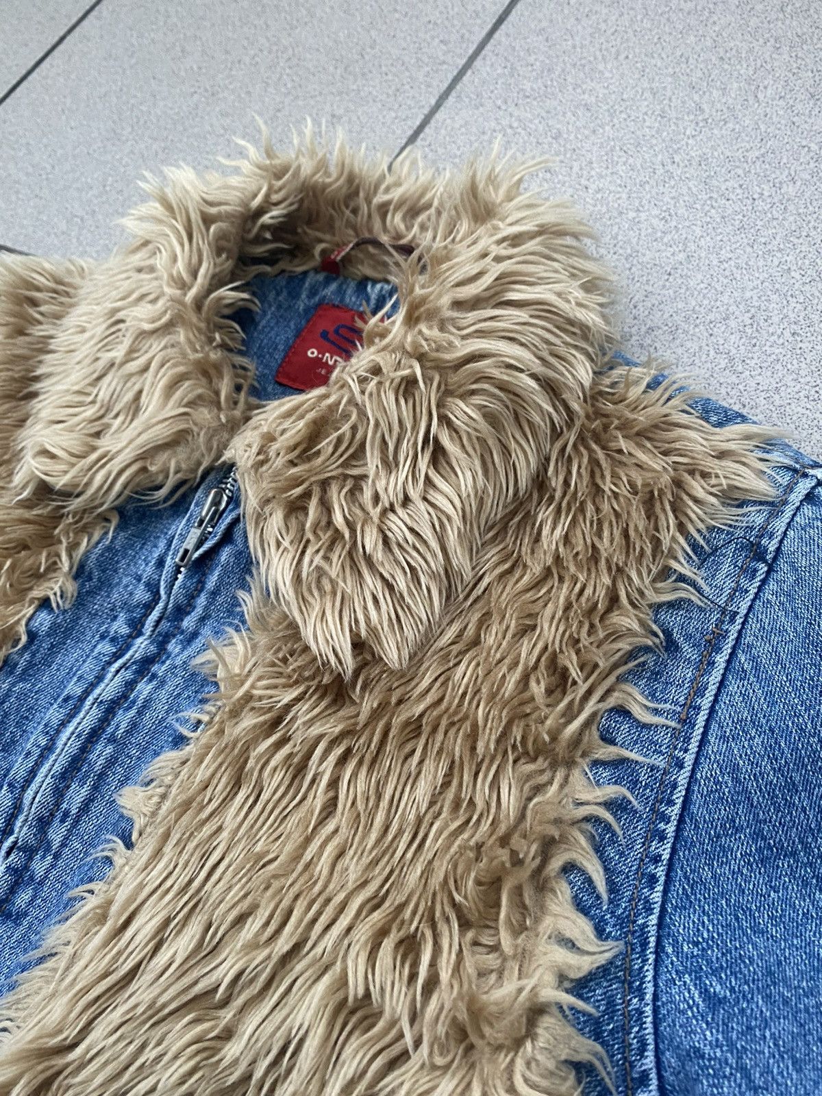 Japanese Brand Vintage 00s Fur/Denim Junta Watanabe Style Jacket Size US S / EU 44-46 / 1 - 4 Thumbnail