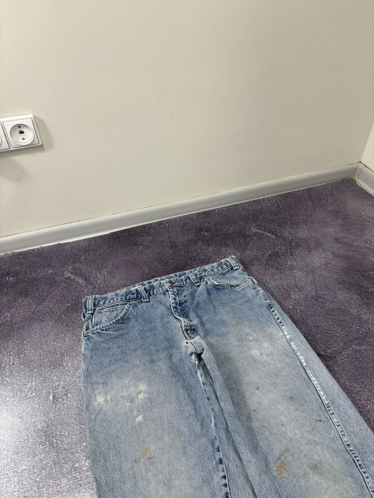 Dickies Vintage 90s Dickies Flame Resistant Faded Denim Baggy Jeans Size US 36 / EU 52 - 11 Thumbnail