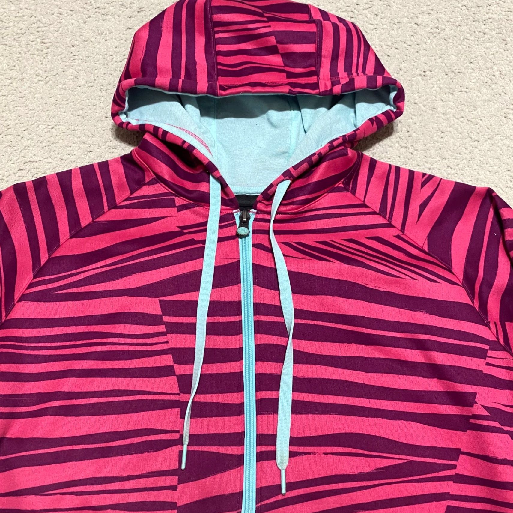 Under Armour Under Armour Hoodie Womens Small Multicolor Striped Full Zip Hooded Semi Fitted Size S / US 4 / IT 40 - 6 Thumbnail