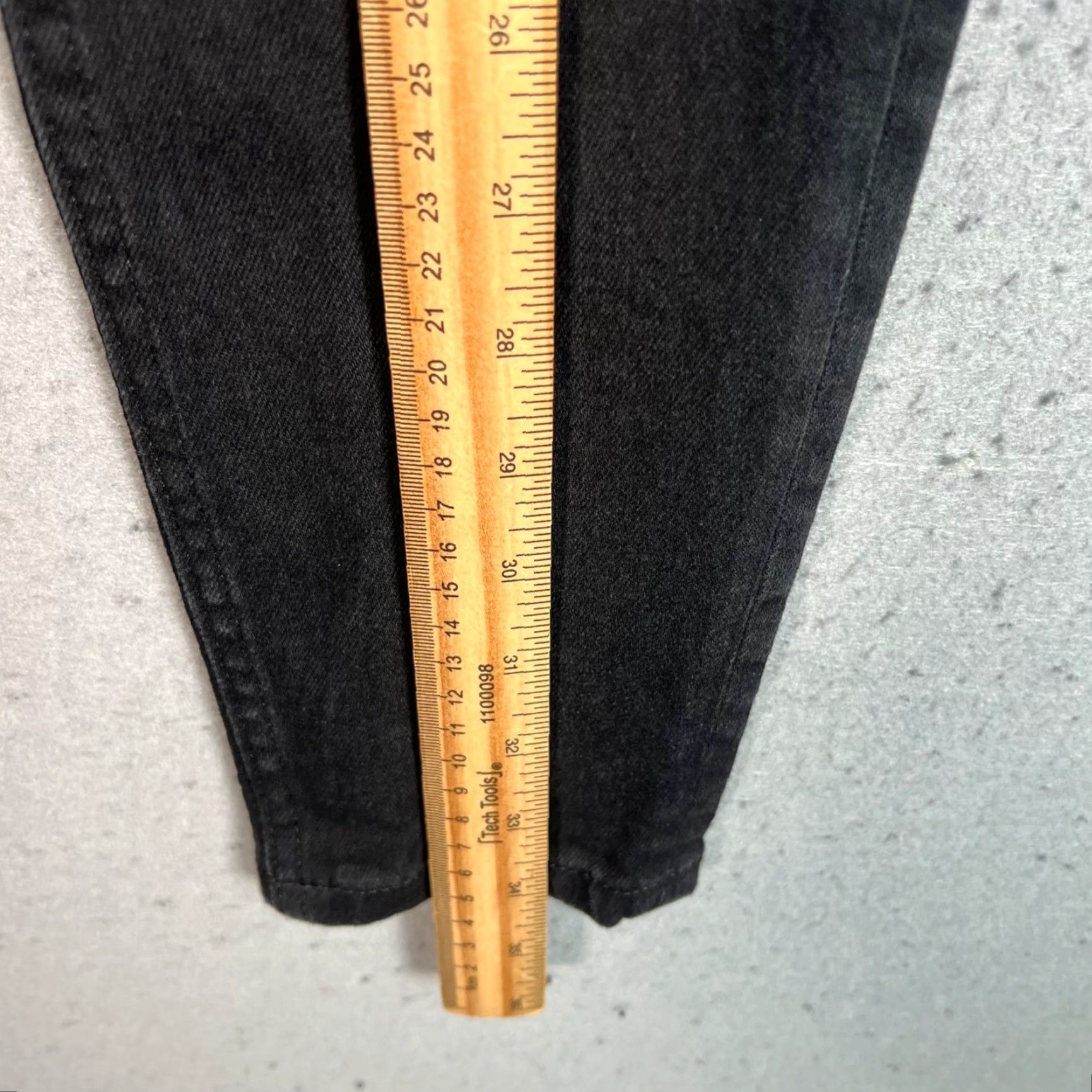 Everlane Everlane Womens Jeans Skinny Ankle 24 Black Cotton Blend Denim 5-Pocket Stretch Mid Rise Regular Inseam 26" Adult Women Size 24" / US 00 / IT 34 - 6 Thumbnail