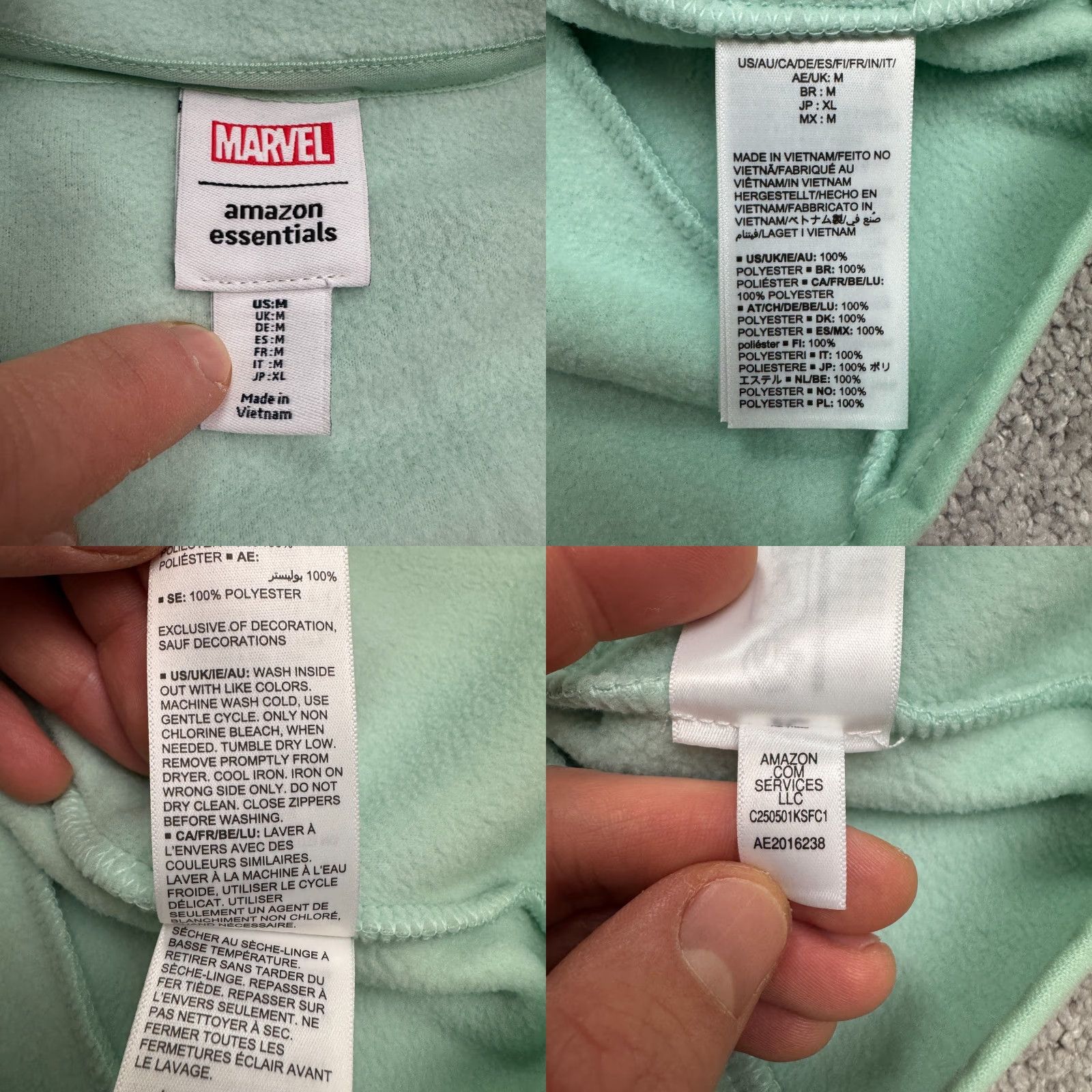 Vintage Amazon Essential Marvel Comics Fleece Jacket Women Medium Mint Green 1/2 Zip NWT Size M / US 6-8 / IT 42-44 - 8 Thumbnail