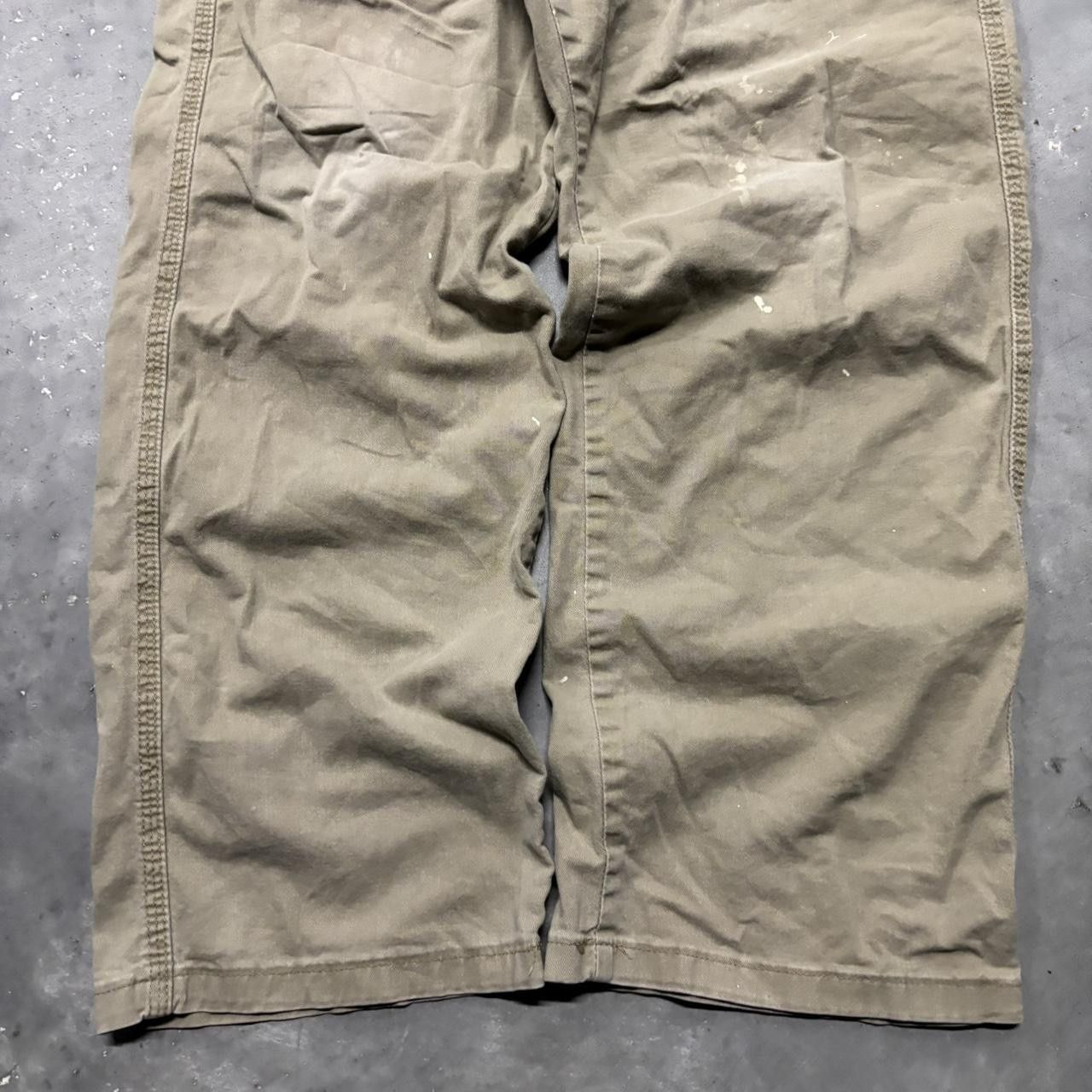 Japanese Brand × Vintage Crazy Vintage Y2K/2000s Baggy Khaki Skater Style Cargo Pants! Size US 38 / EU 54 - 6 Thumbnail