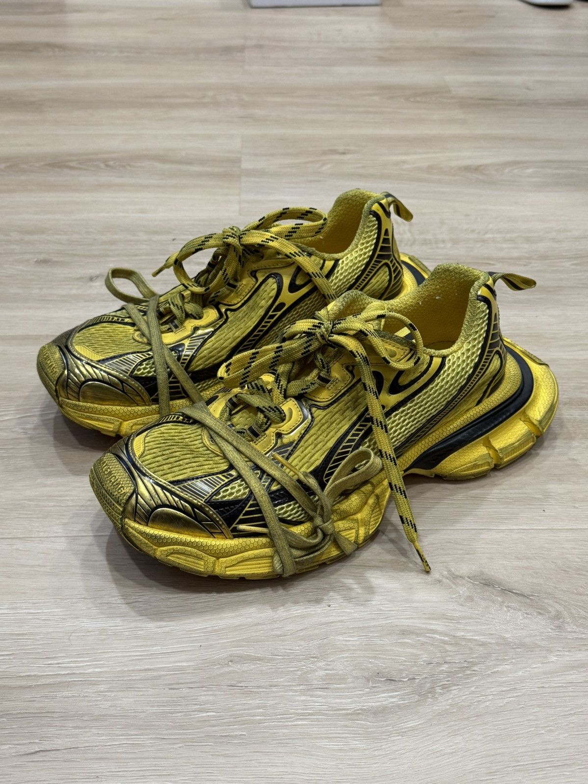 Balenciaga 3xl Distressed Sneakers ‘Yellow’