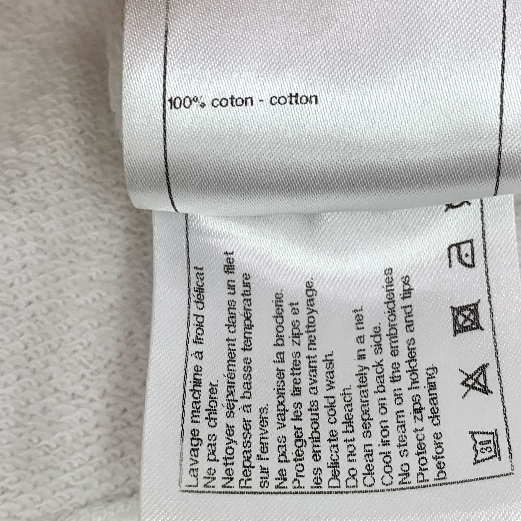 Chanel Chanel White Camellia Logo Print Zip-Up Hoodie (Size XL) Size US XL / EU 56 / 4 - 3 Thumbnail