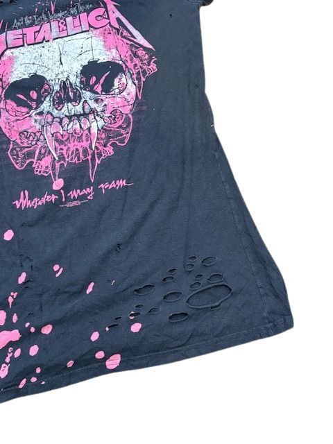 Vintage Absolutely Authentically Thrashed Metallica Skull T-Shirt Size L / US 10 / IT 46 - 5 Thumbnail