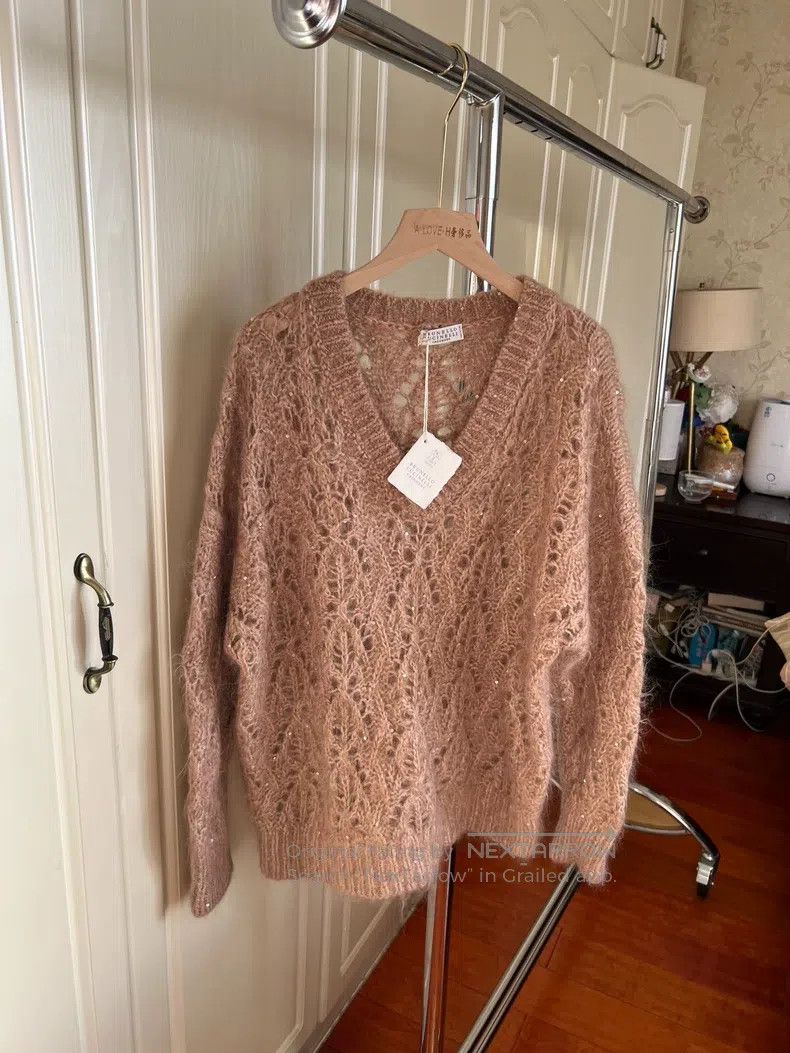 Brunello Cucinelli Brunello Cucinelli Sequin Mohair Sweater Size M / US 6-8 / IT 42-44 - 3 Thumbnail