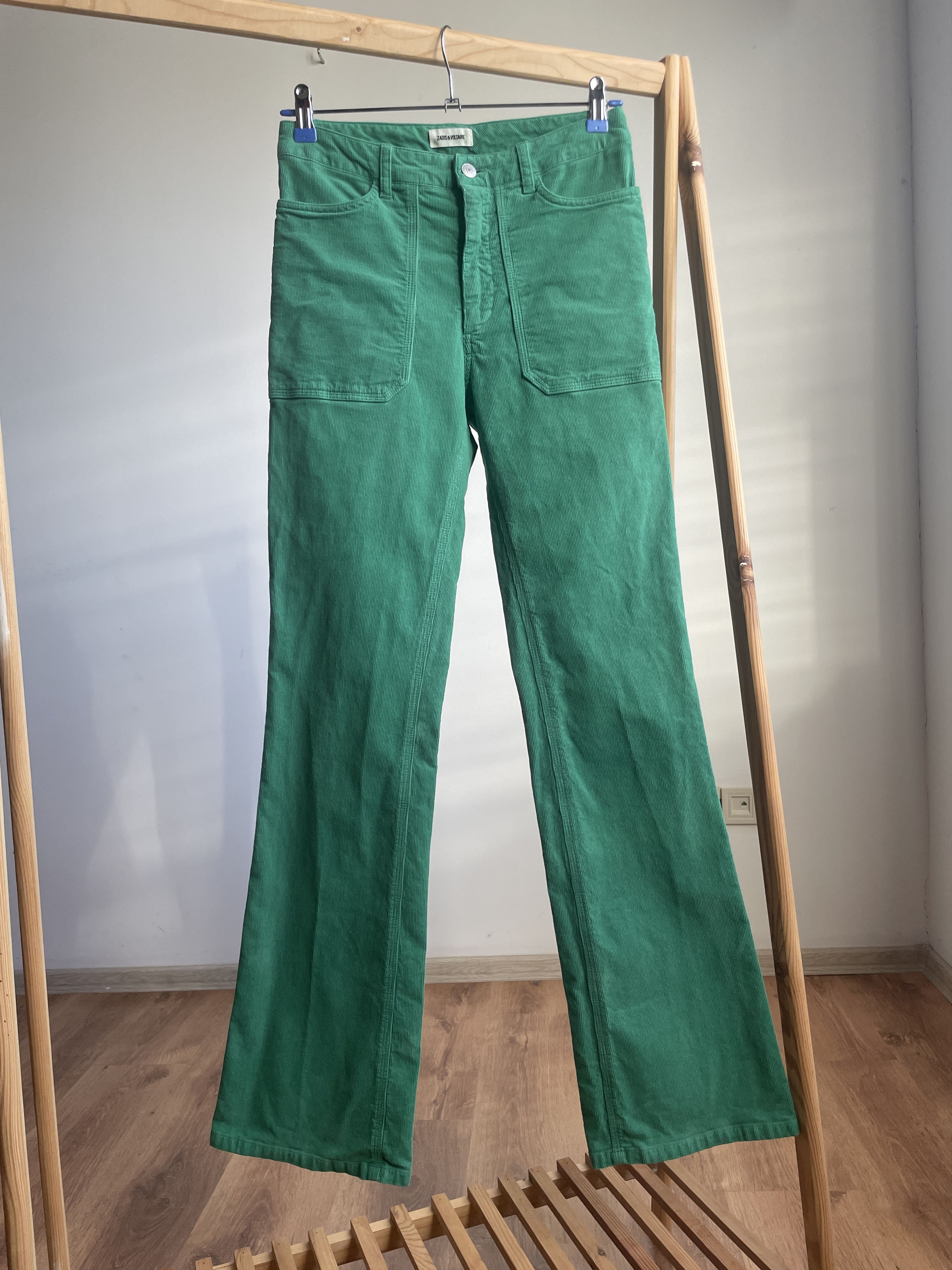Zadig & Voltaire Zadig & Voltaire Womens Flare Corduroy Pants Size EUR 36 Size 25" / US 0 / IT 36 - 1 Thumbnail