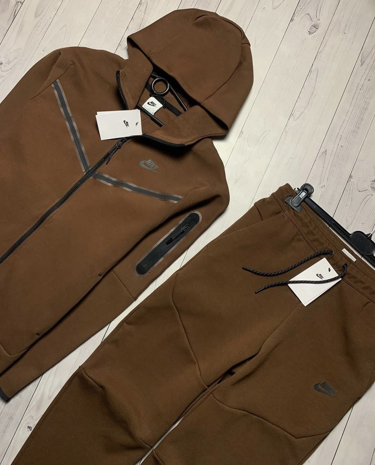 Nike Nike Tech fleece track suit drill brown size L Size US L / EU 52-54 / 3 - 3 Thumbnail