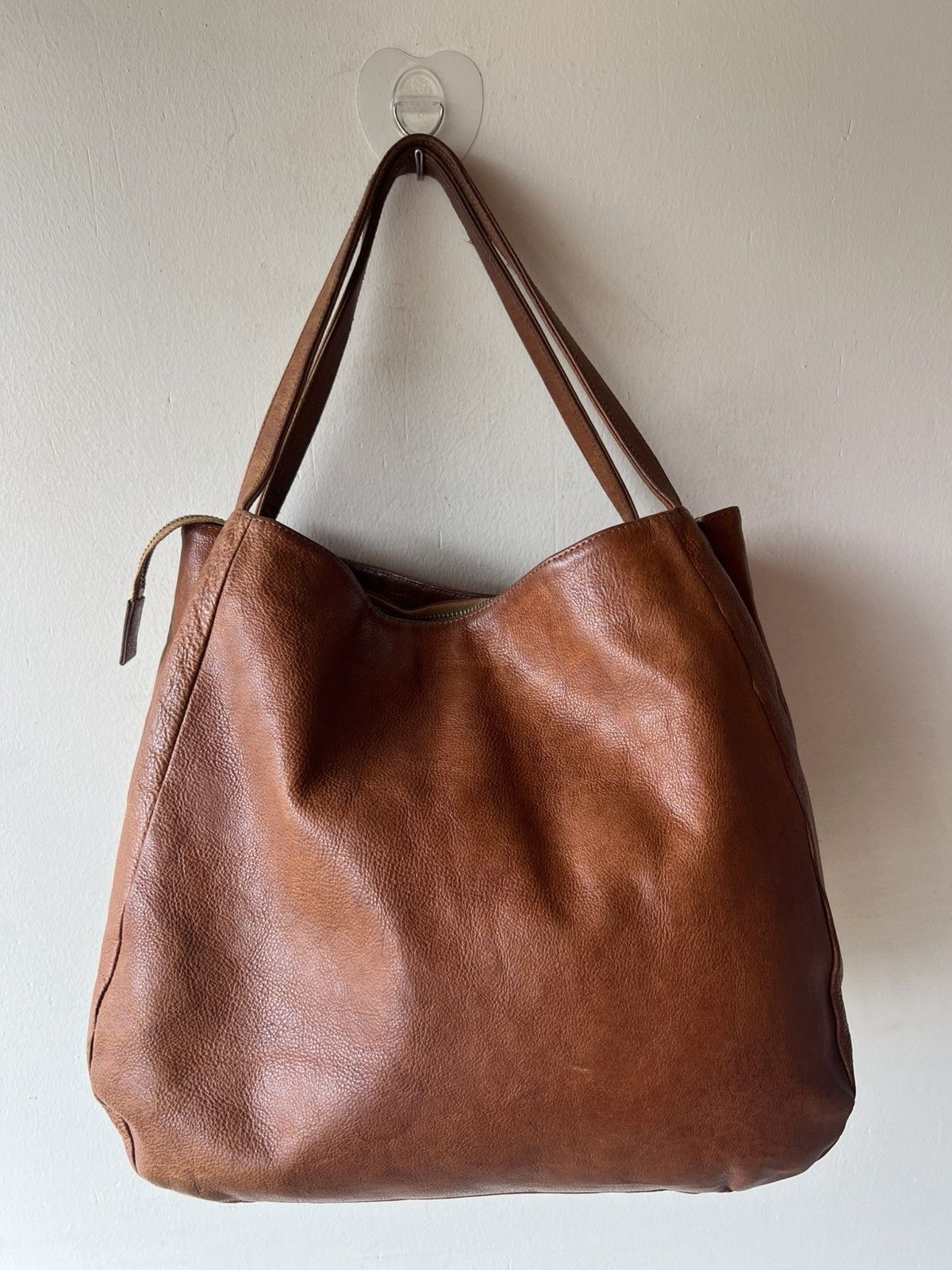 Leather 2000s Yohji Yamamoto Y’saccs Faded Patina Leather Bag Size ONE SIZE - 2 Thumbnail