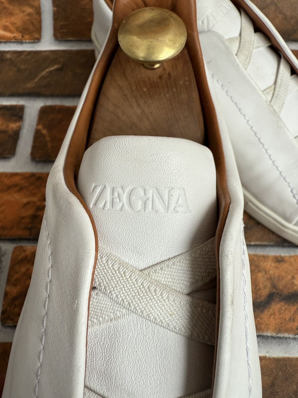 Ermenegildo Zegna Triple stitch leather trainers Size US 8 / EU 41 - 7 Thumbnail
