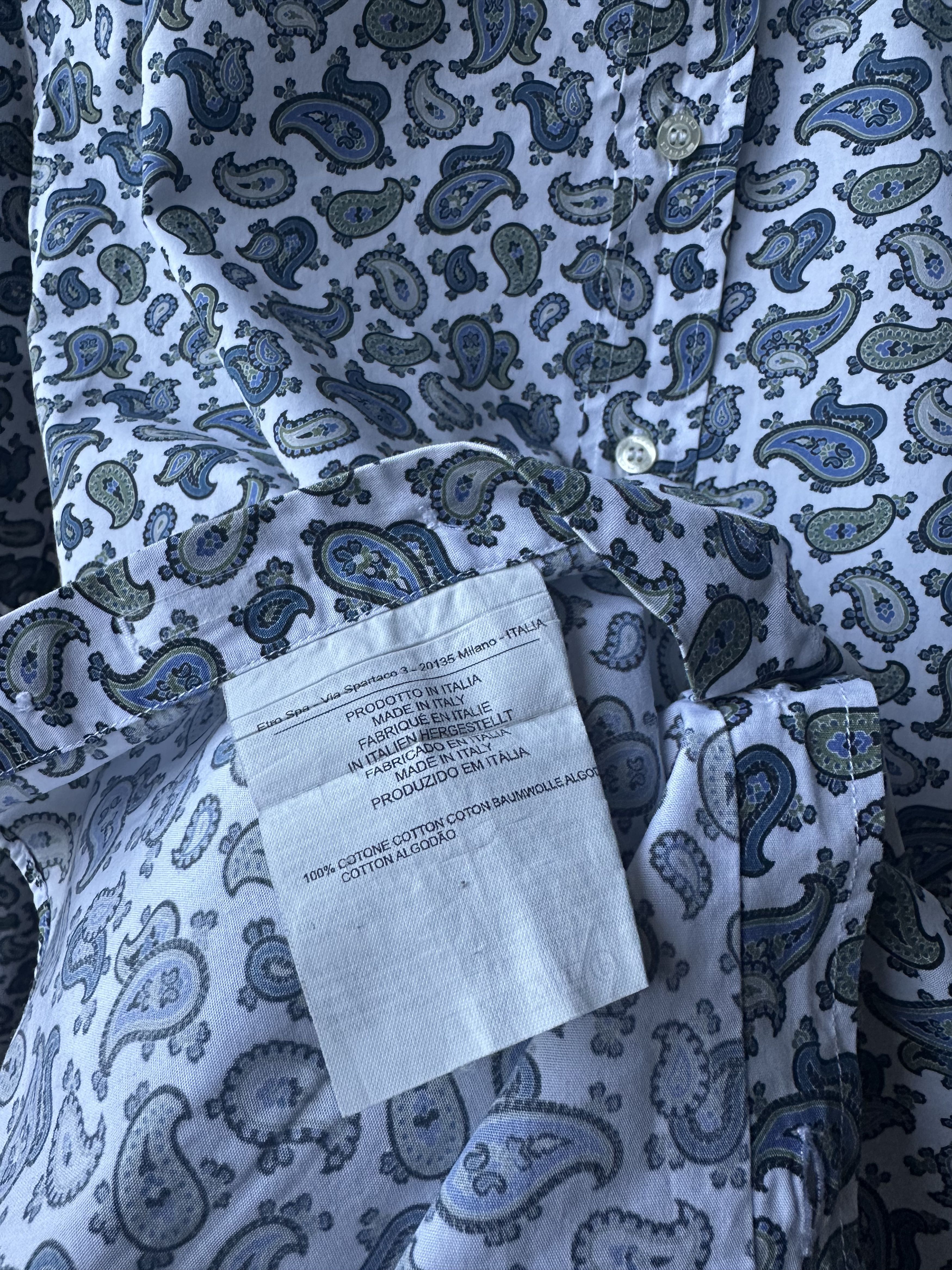 Etro Etro Paisley Long Sleeve Shirt Size XL Size US XL / EU 56 / 4 - 5 Thumbnail