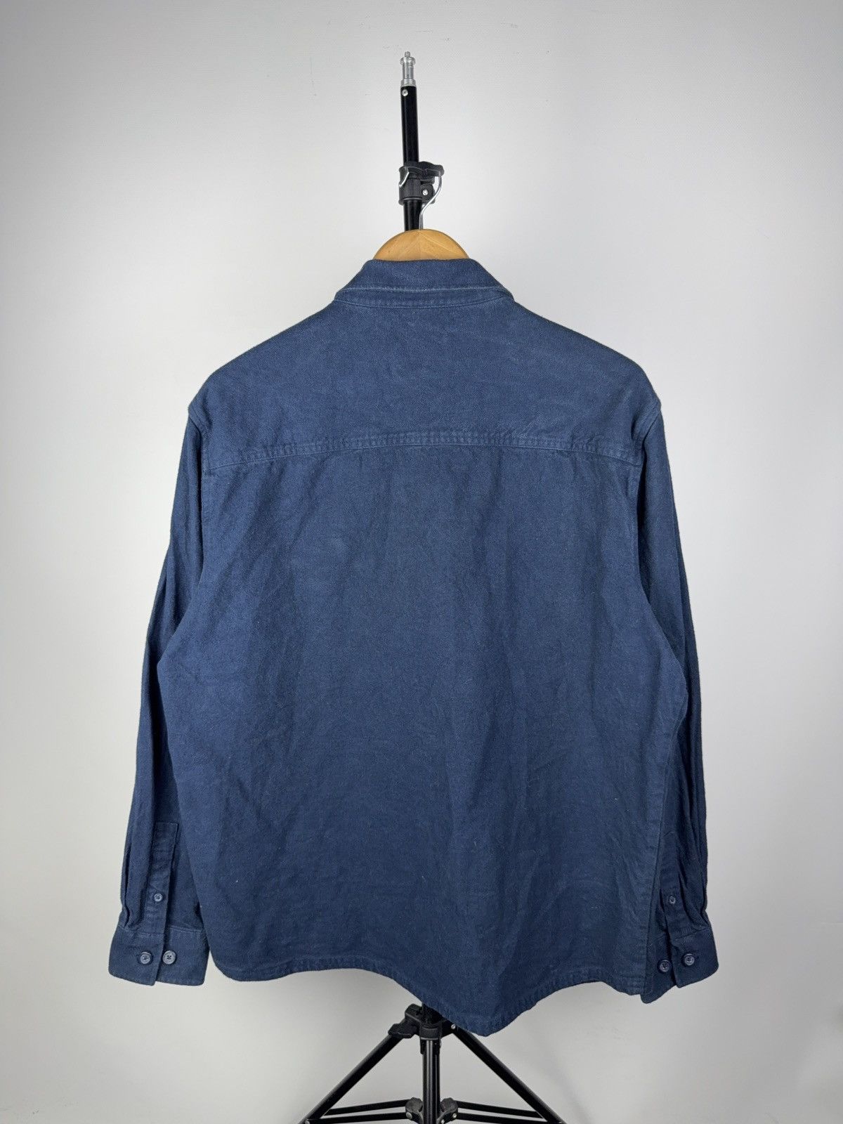 Folk Luxury Designer 00s FOLK Flannel Navy Shirt Size US L / EU 52-54 / 3 - 6 Thumbnail