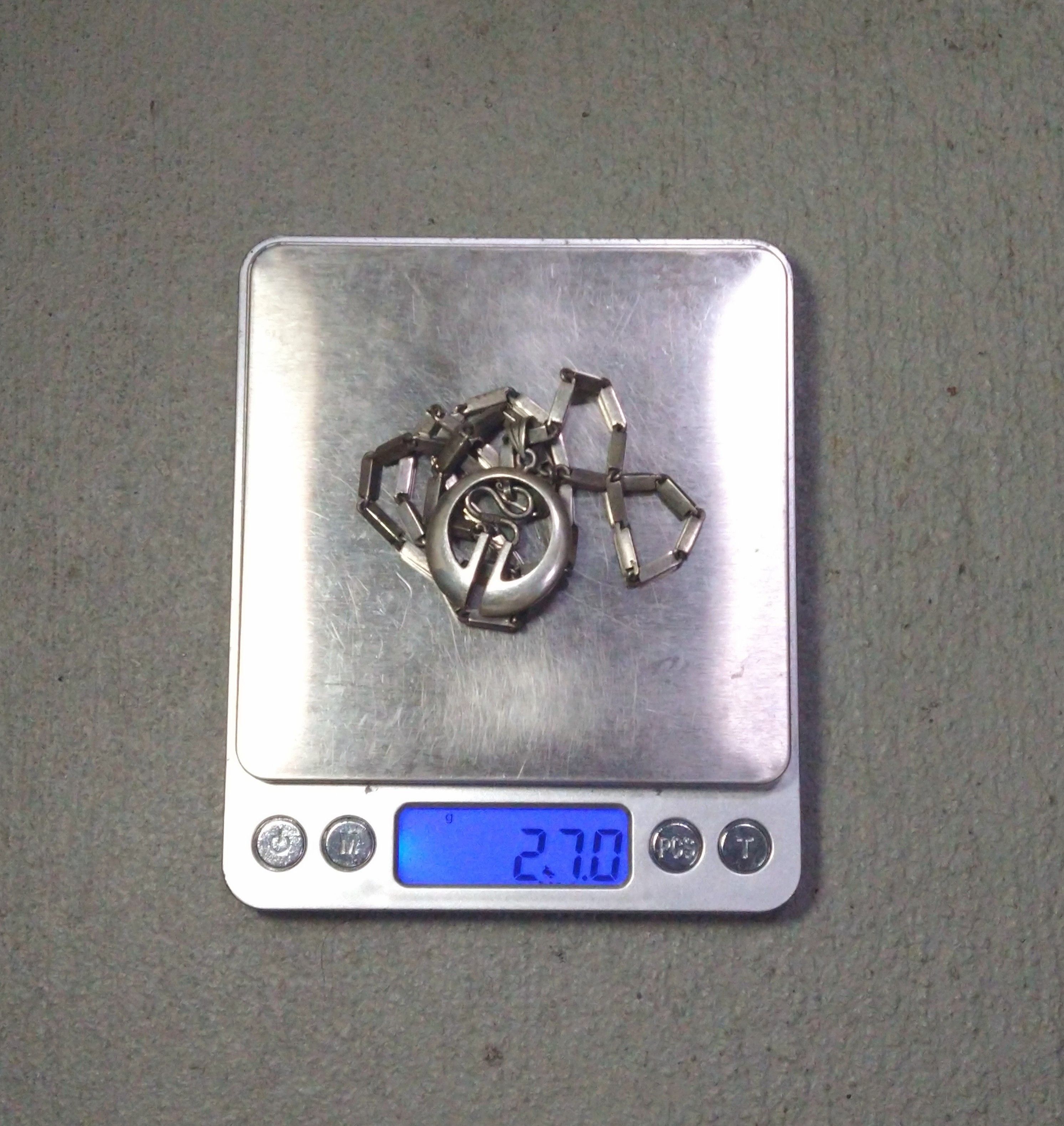 Other Vintage Sterling Silver Necklace Modern Pendant Minimalist Size ONE SIZE - 14 Thumbnail