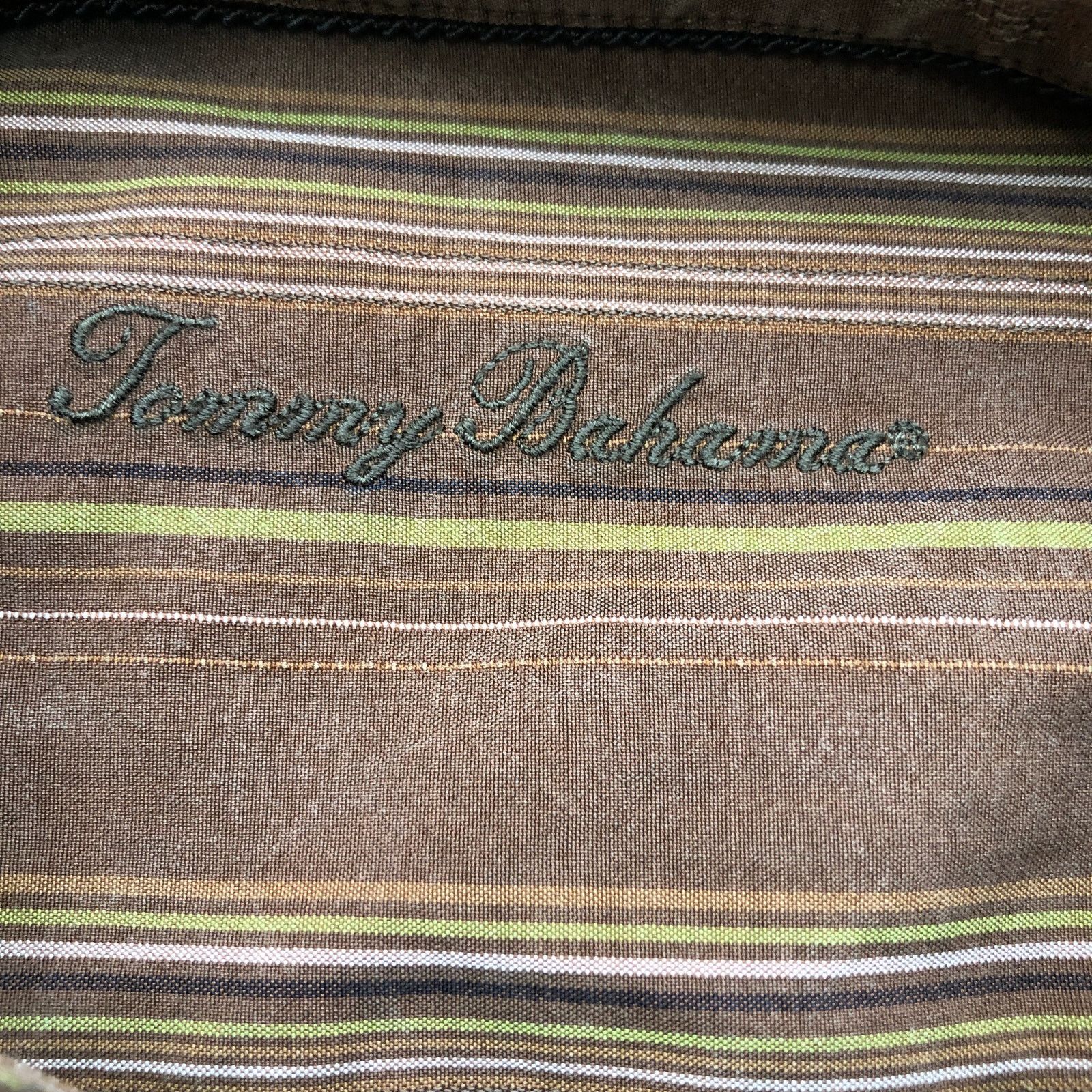 Tommy Bahama Tommy Bahama Button Up Dress Striped Shirt Mens Large Cotton Size US L / EU 52-54 / 3 - 8 Thumbnail