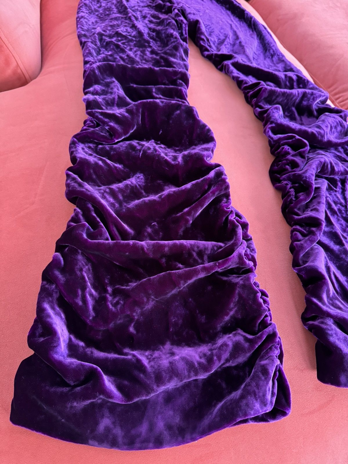 Gucci New Gucci violet velvet flared pants, size L Size 30" / US 8 / IT 44 - 11 Thumbnail