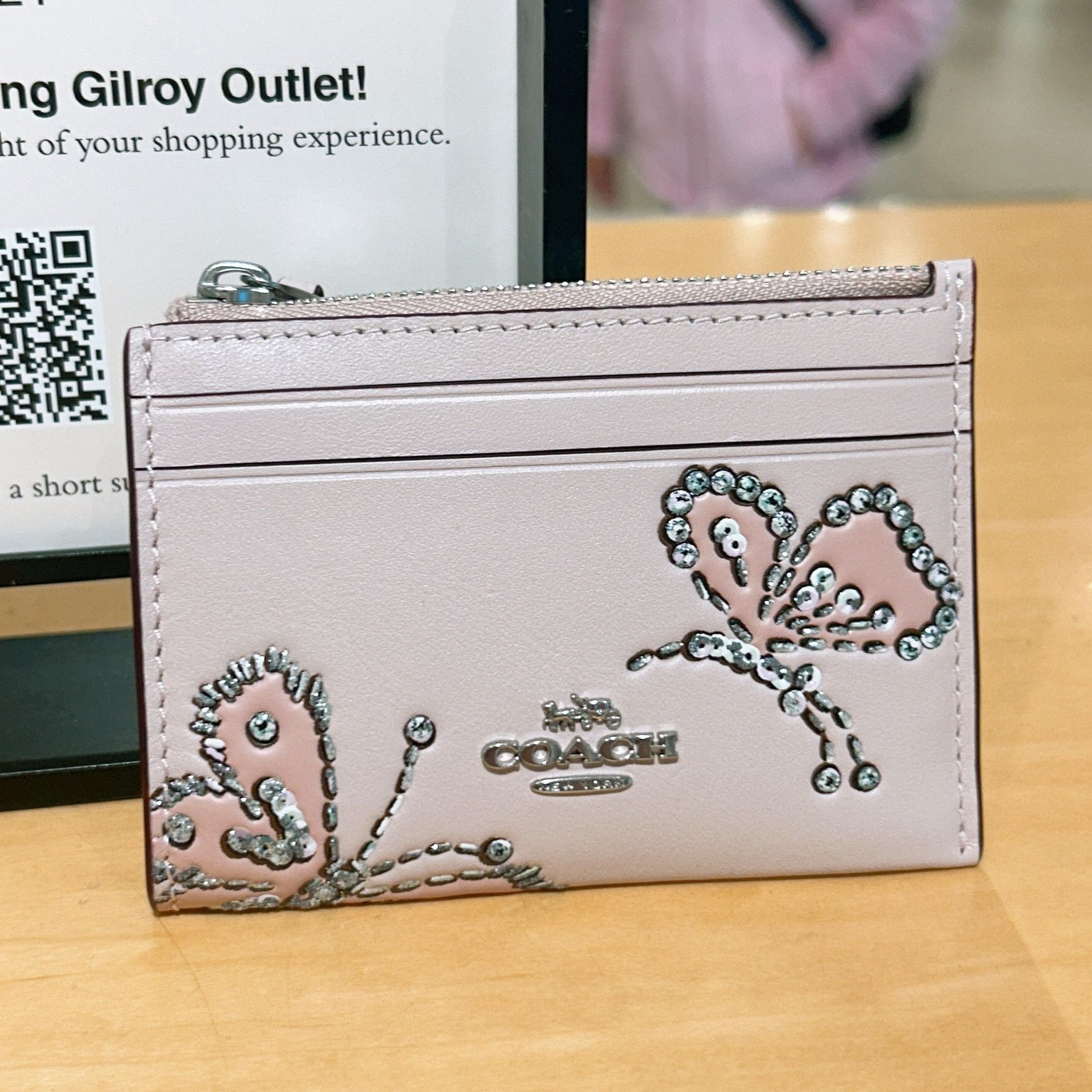 Coach Mini Skinny Id Case With Butterfly Print CCM78 Size ONE SIZE - 1 Thumbnail