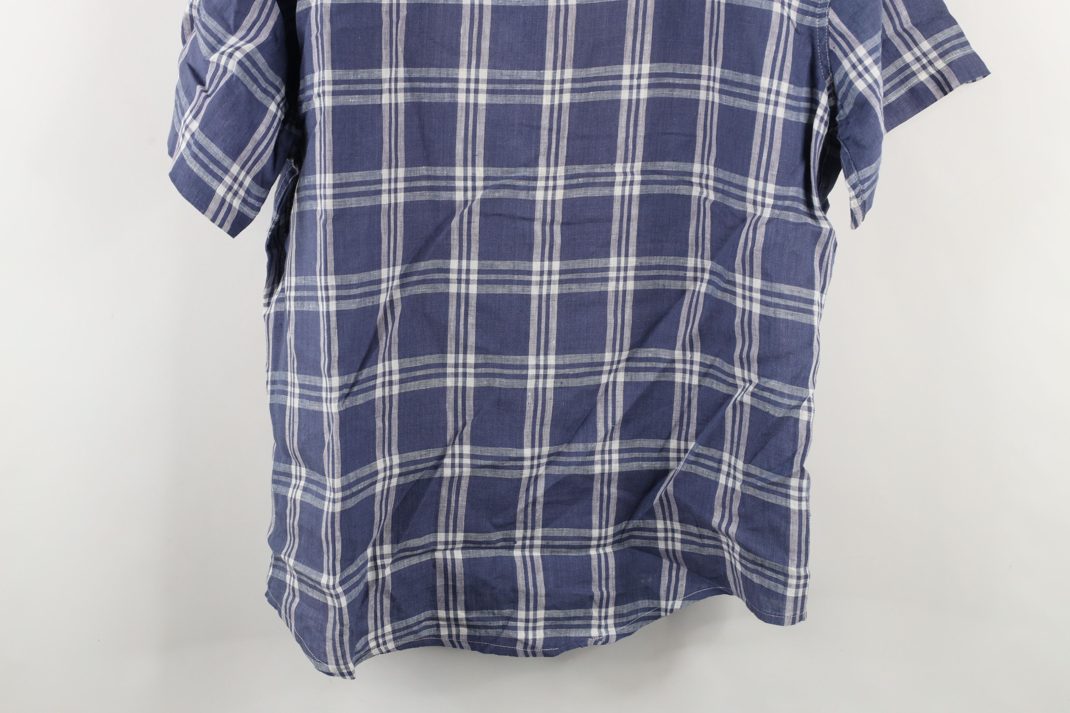 Vintage Faherty Brand Linen Short Sleeve Collared Button Shirt Plaid Size US XL / EU 56 / 4 - 10 Thumbnail