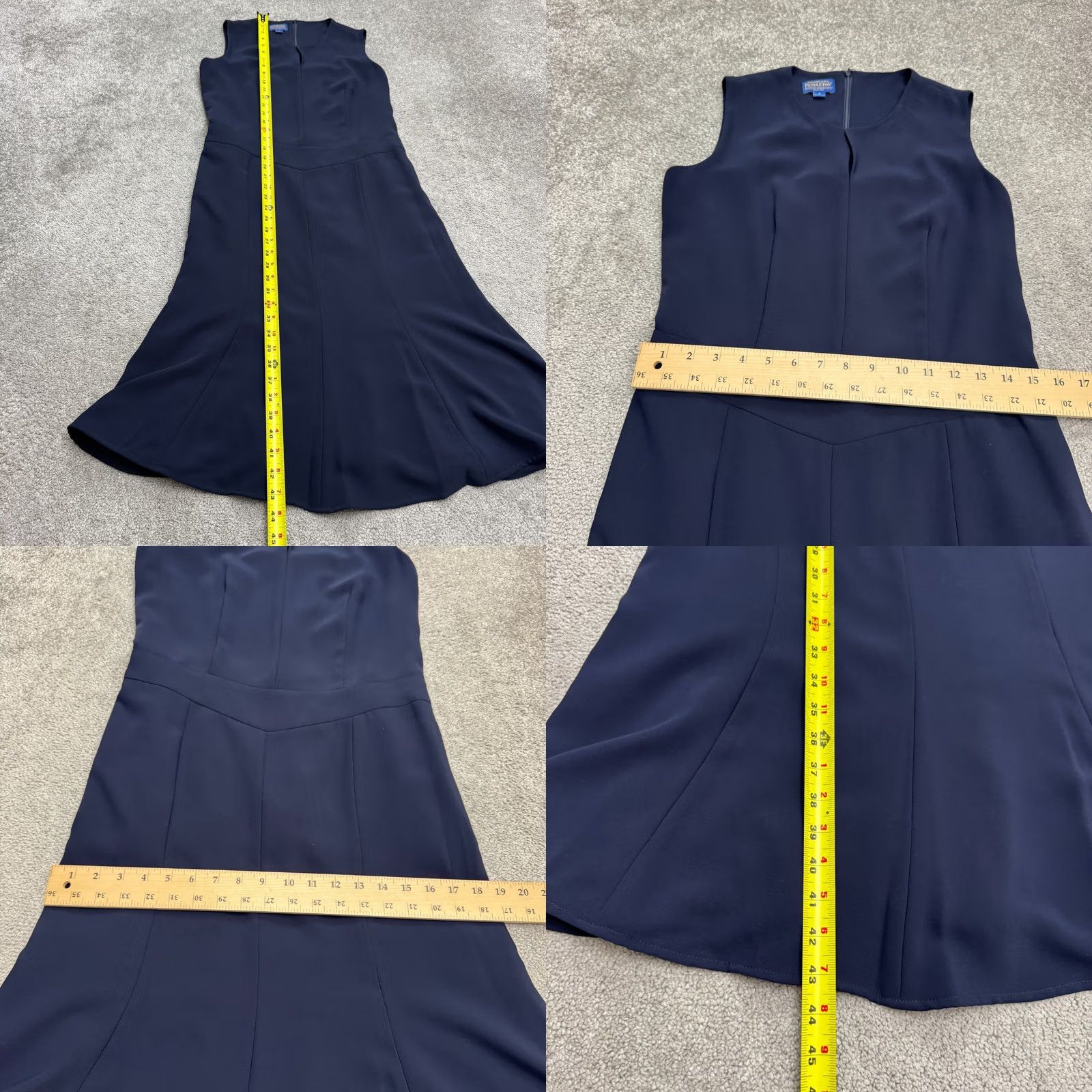 Pendleton Pendleton Womens Dress Midi A-Line Fit & Flare Navy Blue Sleeveless 6 Size Regular Classic Size M / US 6-8 / IT 42-44 - 9 Thumbnail