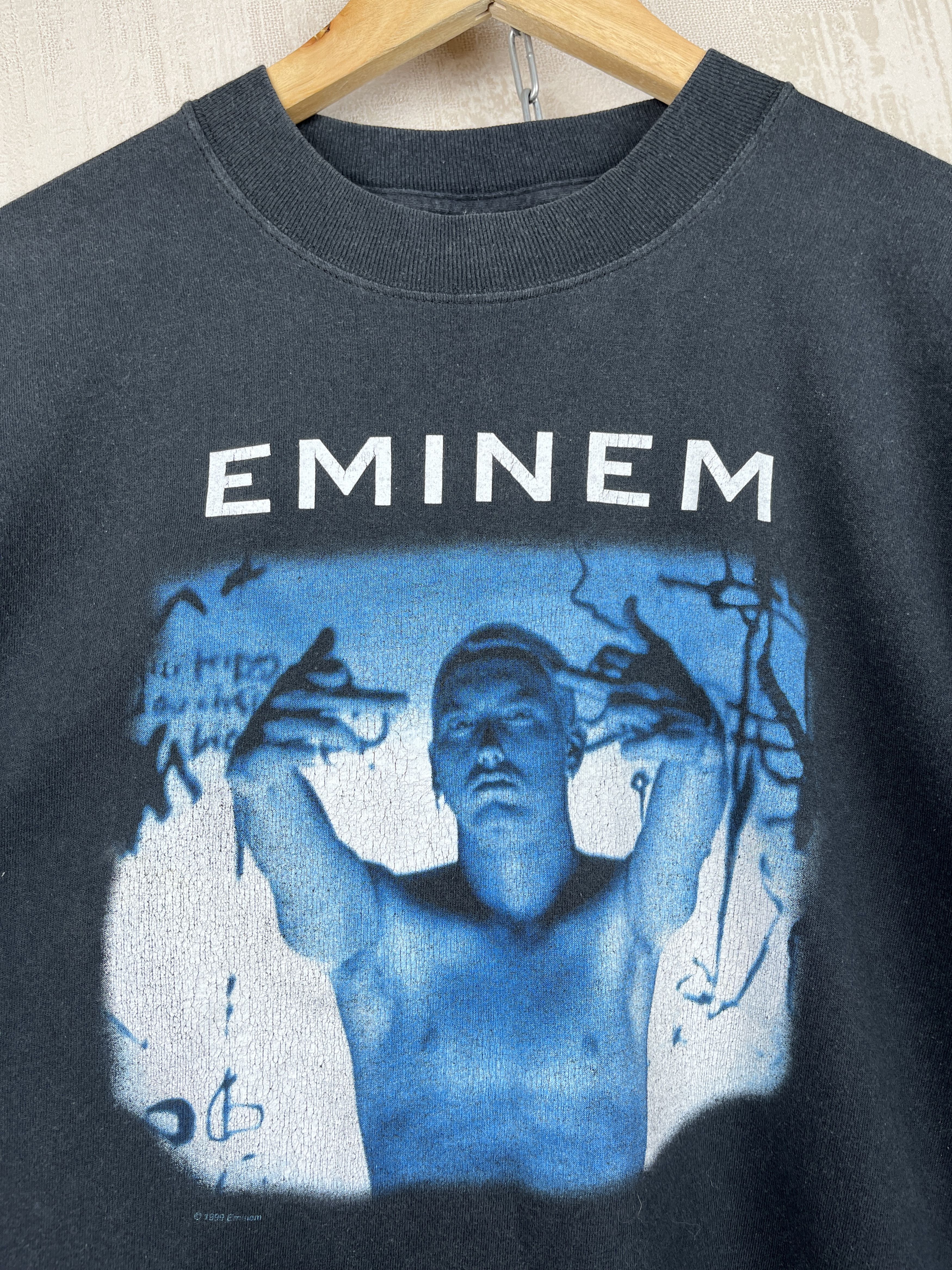 Eminem Vintage EMINEM 1999 Middle Finger Rap Slim Shady L/S T-shirt Size US M / EU 48-50 / 2 - 5 Thumbnail