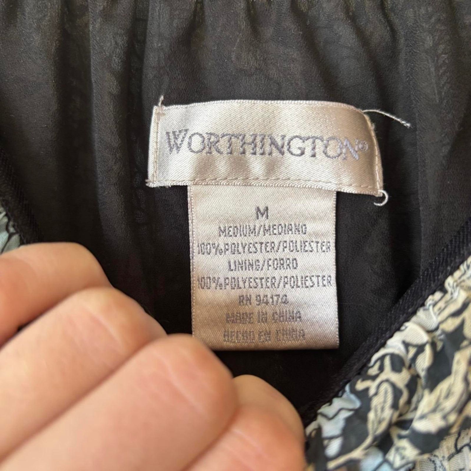 Worthington Vintage Worthington Blue Floral Midi Skirt Medium Y2K Fairy Size 24" / US 00 / IT 34 - 6 Thumbnail