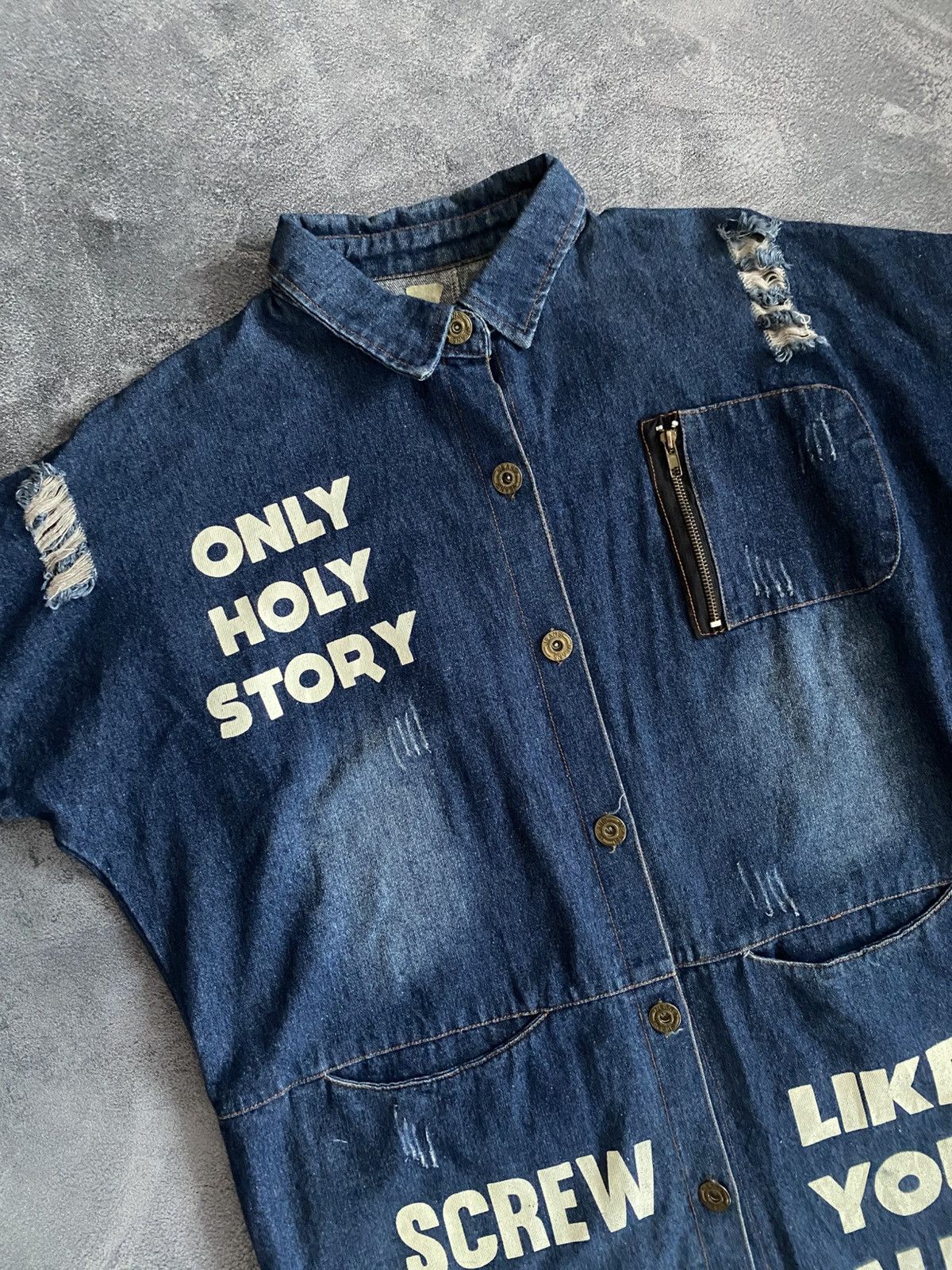 If Six Was Nine Van Ake Denim Jacket Size XL / US 12-14 / IT 48-50 - 3 Thumbnail