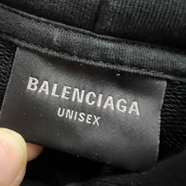 Balenciaga Balenciaga Black front embroidered logo hoodie Size US XL / EU 56 / 4 - 3 Thumbnail