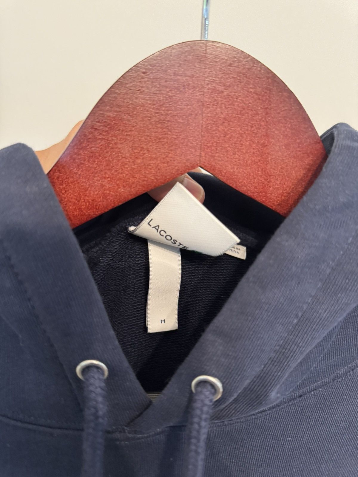 Lacoste × Supreme Supreme®/LACOSTE Logo Panel Hooded Sweatshirt Navy Sz Medium Size US M / EU 48-50 / 2 - 3 Thumbnail