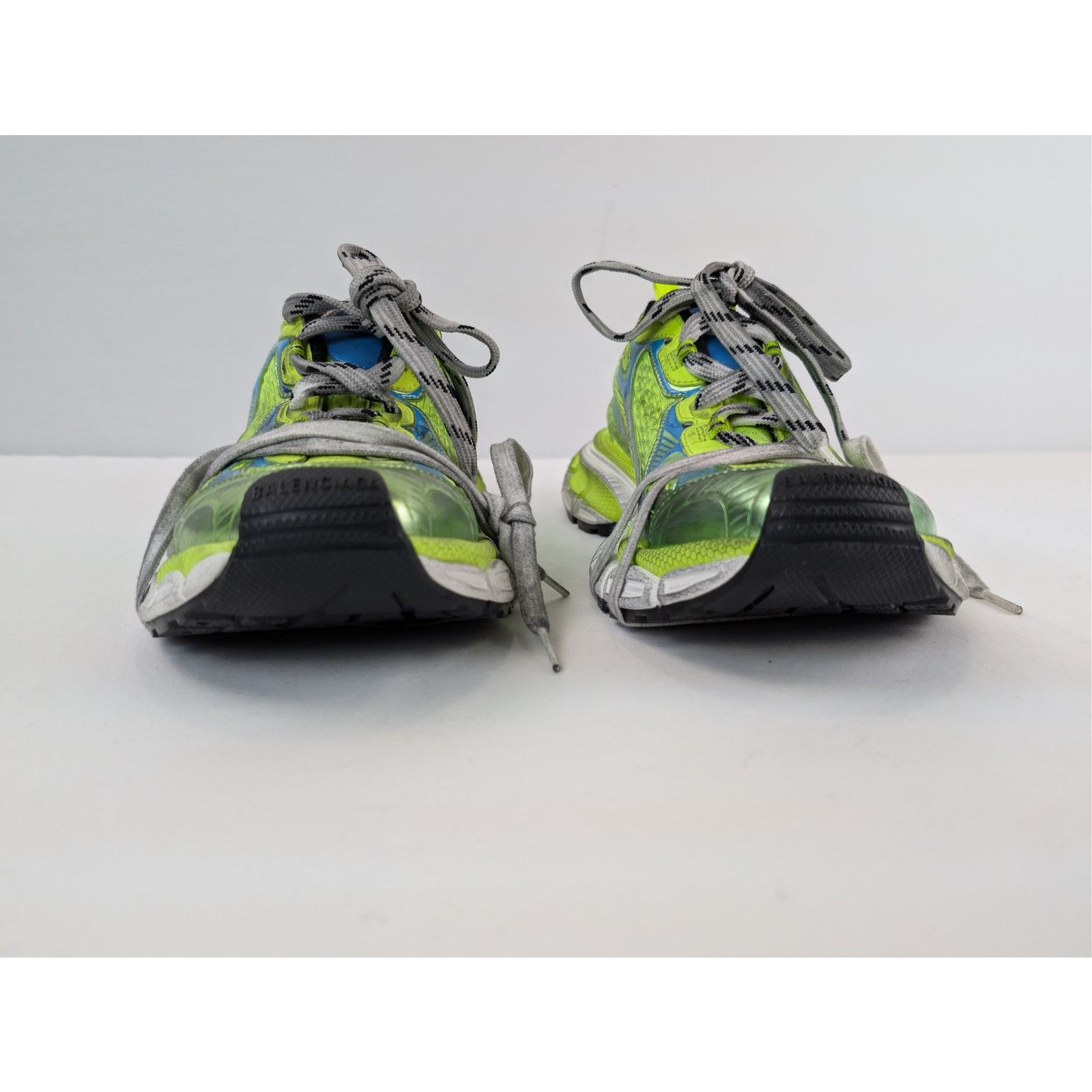 Balenciaga o1rshd1 3XL Low-Top Sneakers in Fluo Yellow / Blue Size US 12 / EU 45 - 9 Thumbnail