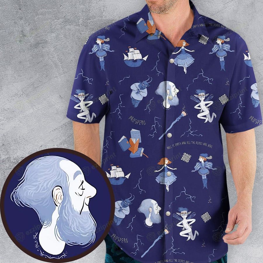 Other THE TEMPEST PATTERN SHAKESPEARE HAWAIIAN SHIRT Size US L / EU 52-54 / 3 - 1 Thumbnail