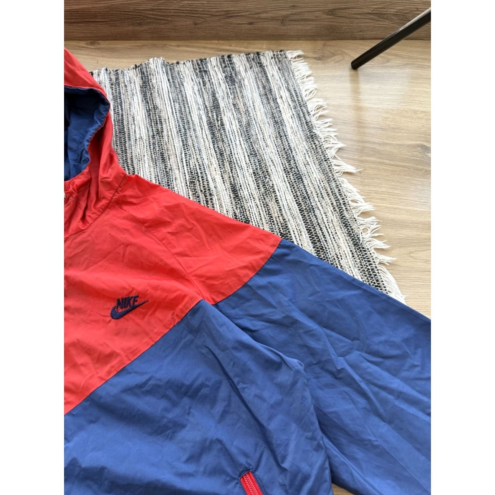 Nike VINTAGE Nike Durham Recreation Jacket Blue Nylon Full Zip L Mens 80s 90s Y2K Distressed Vintage Durham Jacket Nike Nylon Jacket Size US L / EU 52-54 / 3 - 7 Thumbnail