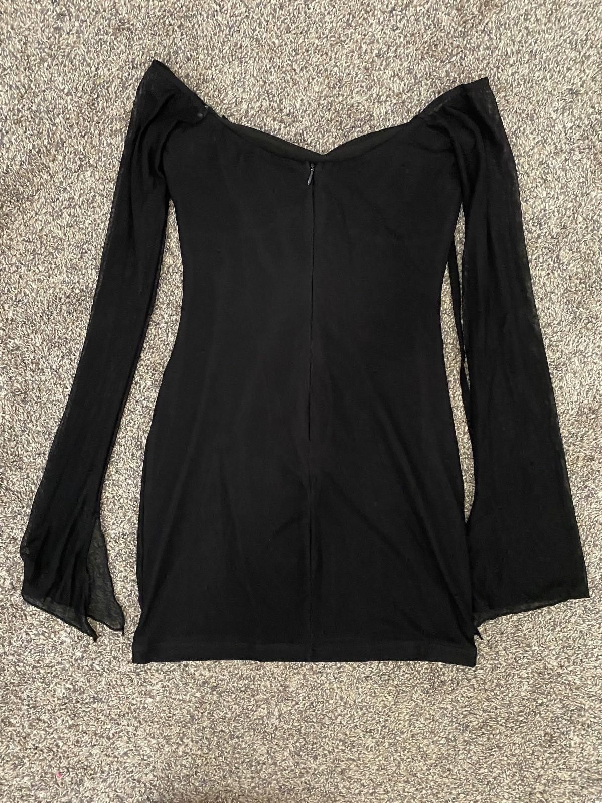 Lulus LULUS Flirty Silhouette Mesh Long Sleeve Minidress (X-SMALL) Size XS / US 0-2 / IT 36-38 - 6 Thumbnail