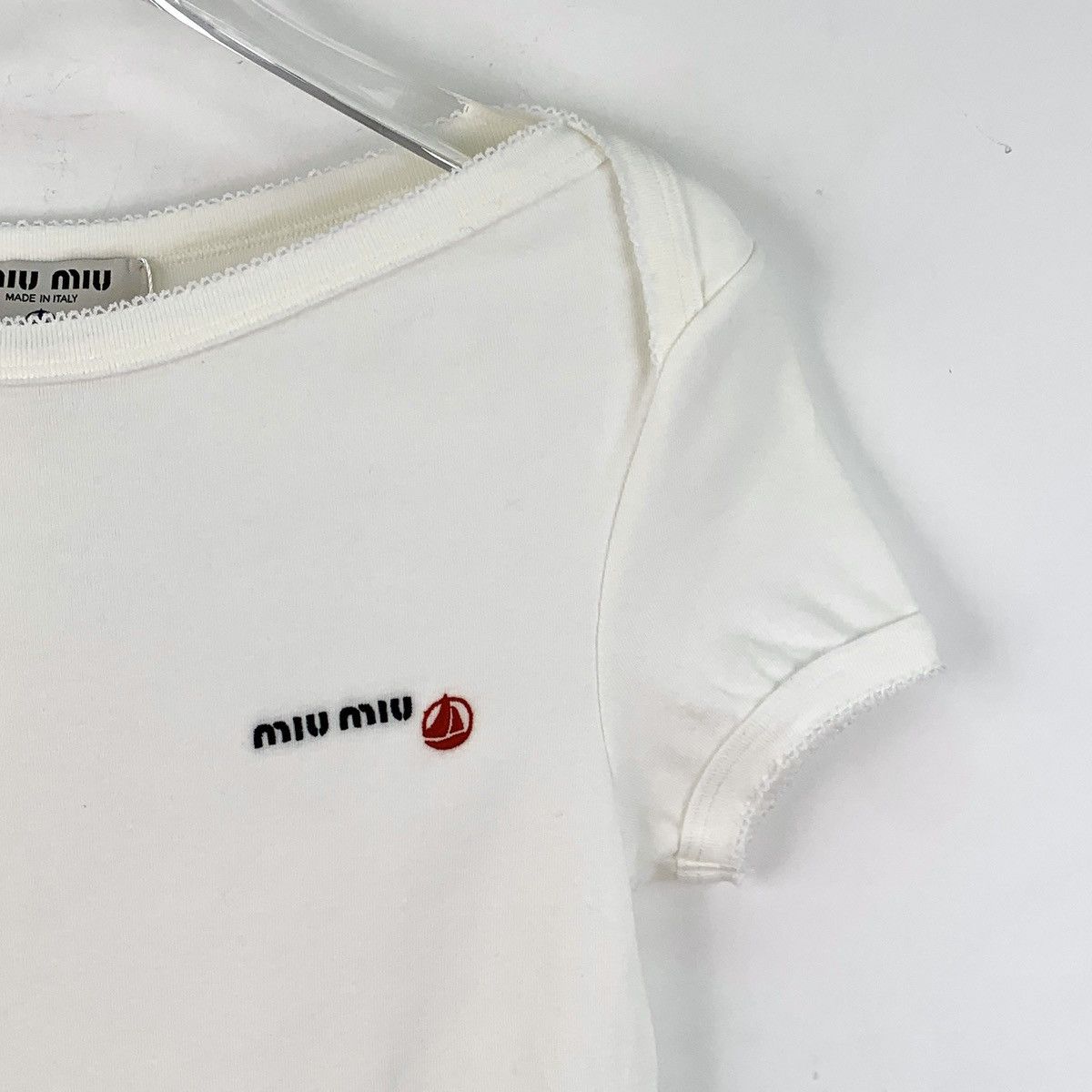 Miu Miu Miu Miu x Petit Bateau cotton short-sleeved T-shirt Size S / US 4 / IT 40 - 3 Thumbnail