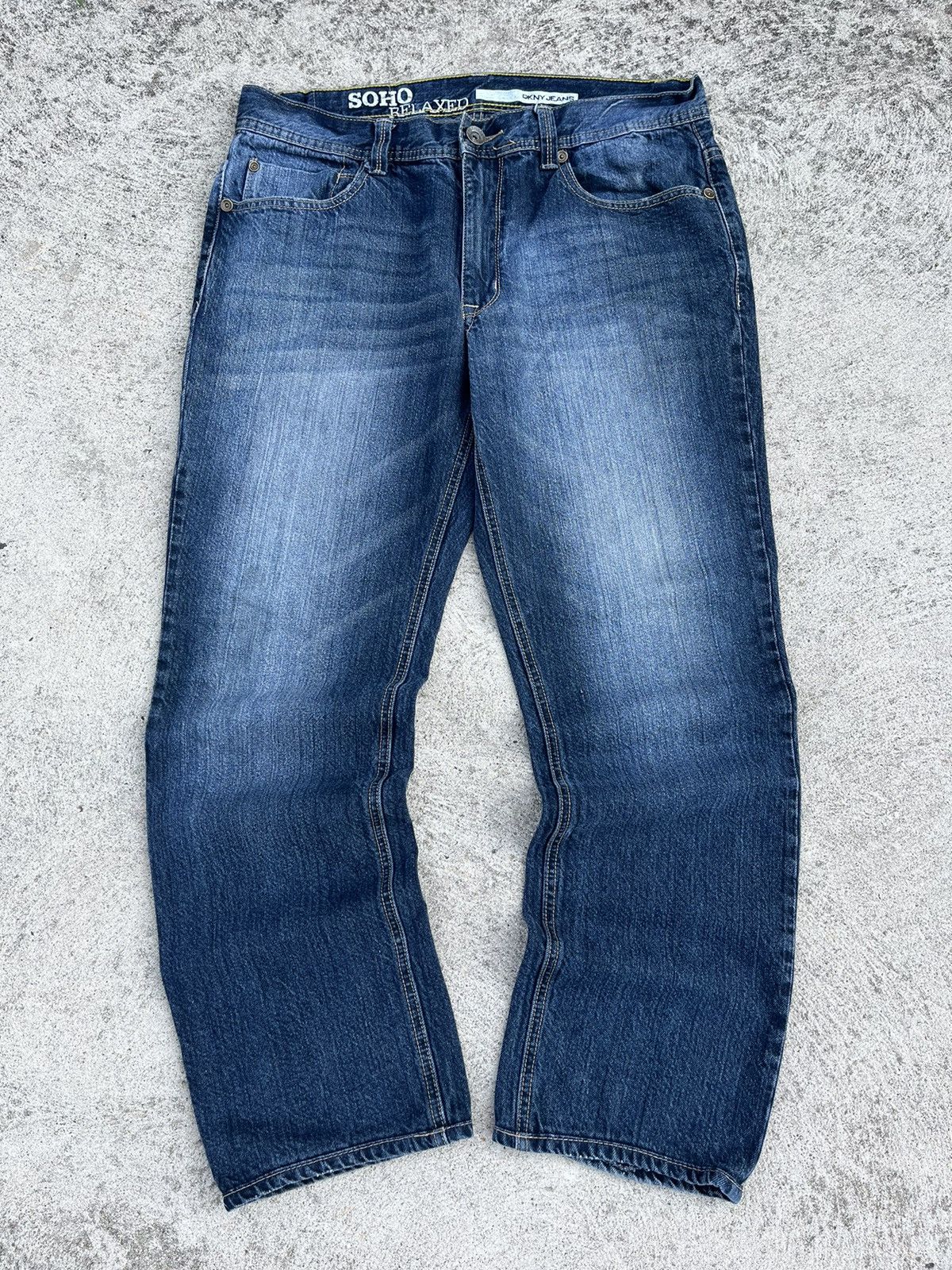 DKNY × JNCO × Vintage Vintage Y2K DKNY Soho Relaxed Baggy Jeans Size US 34 / EU 50 - 1 Thumbnail