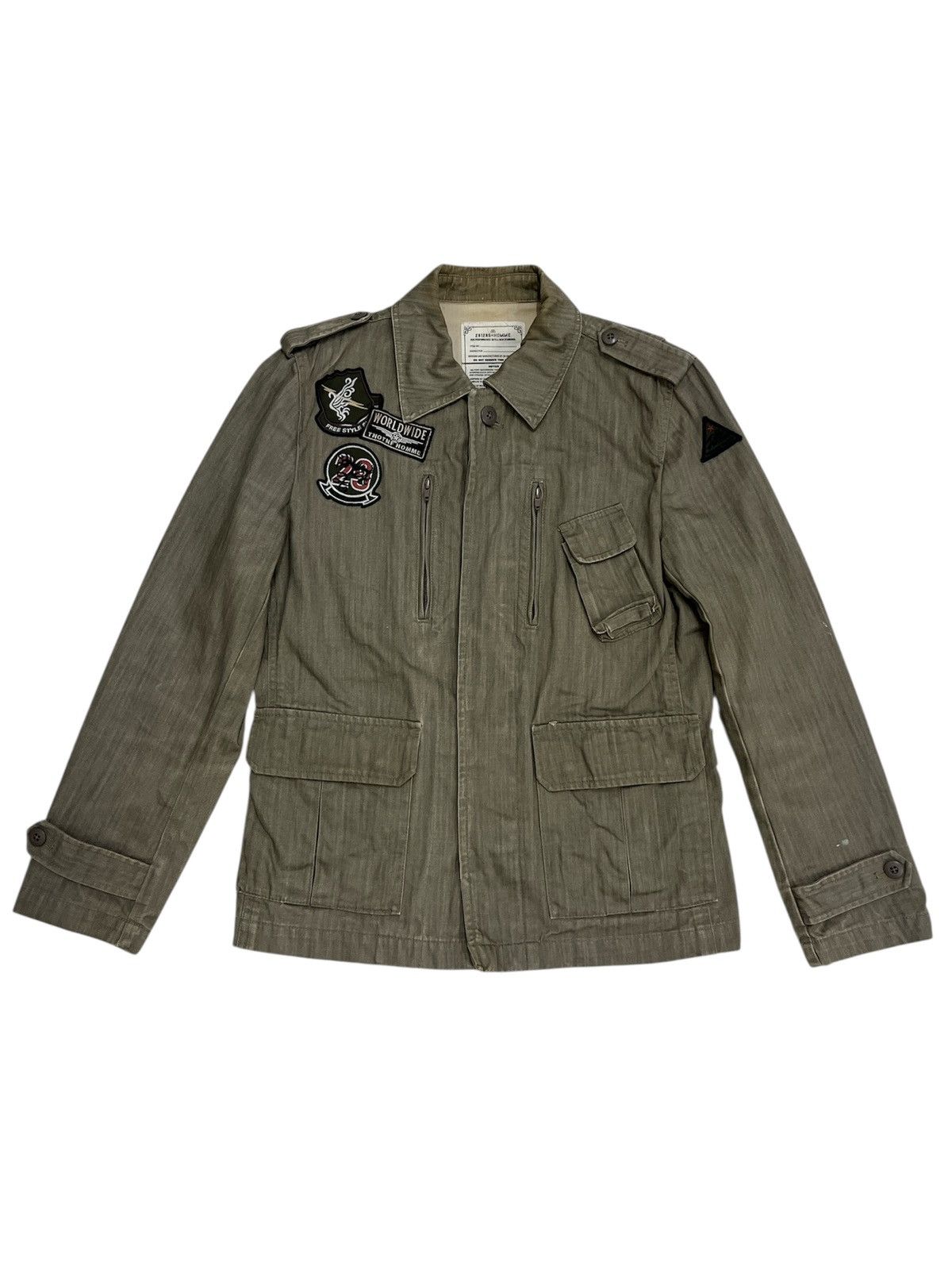 20471120 291295 Homme Asymmetrical Jacket Military Culture Rare Size US M / EU 48-50 / 2 - 1 Thumbnail