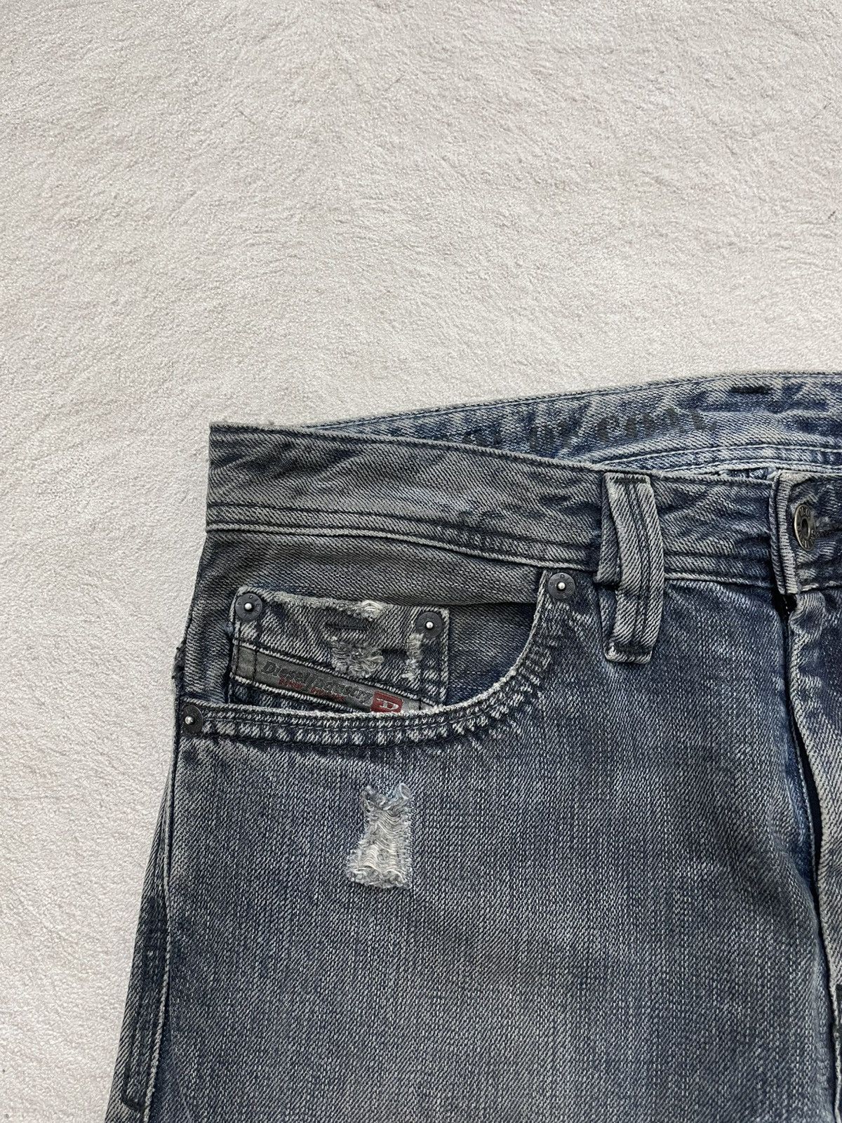 Kapital 2000s Diesel Thanaz Denim Ripped Jeans wash Ifsix LGB Number Size US 30 / EU 46 - 6 Thumbnail