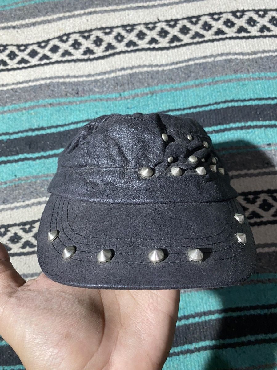 If Six Was Nine × Japanese Brand × Le Grande Bleu (L.G.B.) Y2K Unknown Velved Studded Patrol Cap Size ONE SIZE - 5 Thumbnail