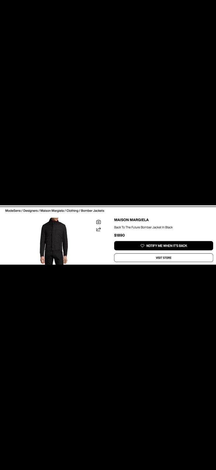 Maison Margiela MAISON MARGIELA: Back To The Future Bomber Jacket In Black Size US M / EU 48-50 / 2 - 5 Thumbnail
