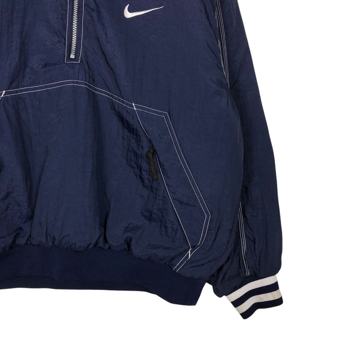 Nike 🔥VINTAGE BOMBER JACKET NIKE HALF ZIPPER BIG SWOOSH Size US M / EU 48-50 / 2 - 8 Thumbnail