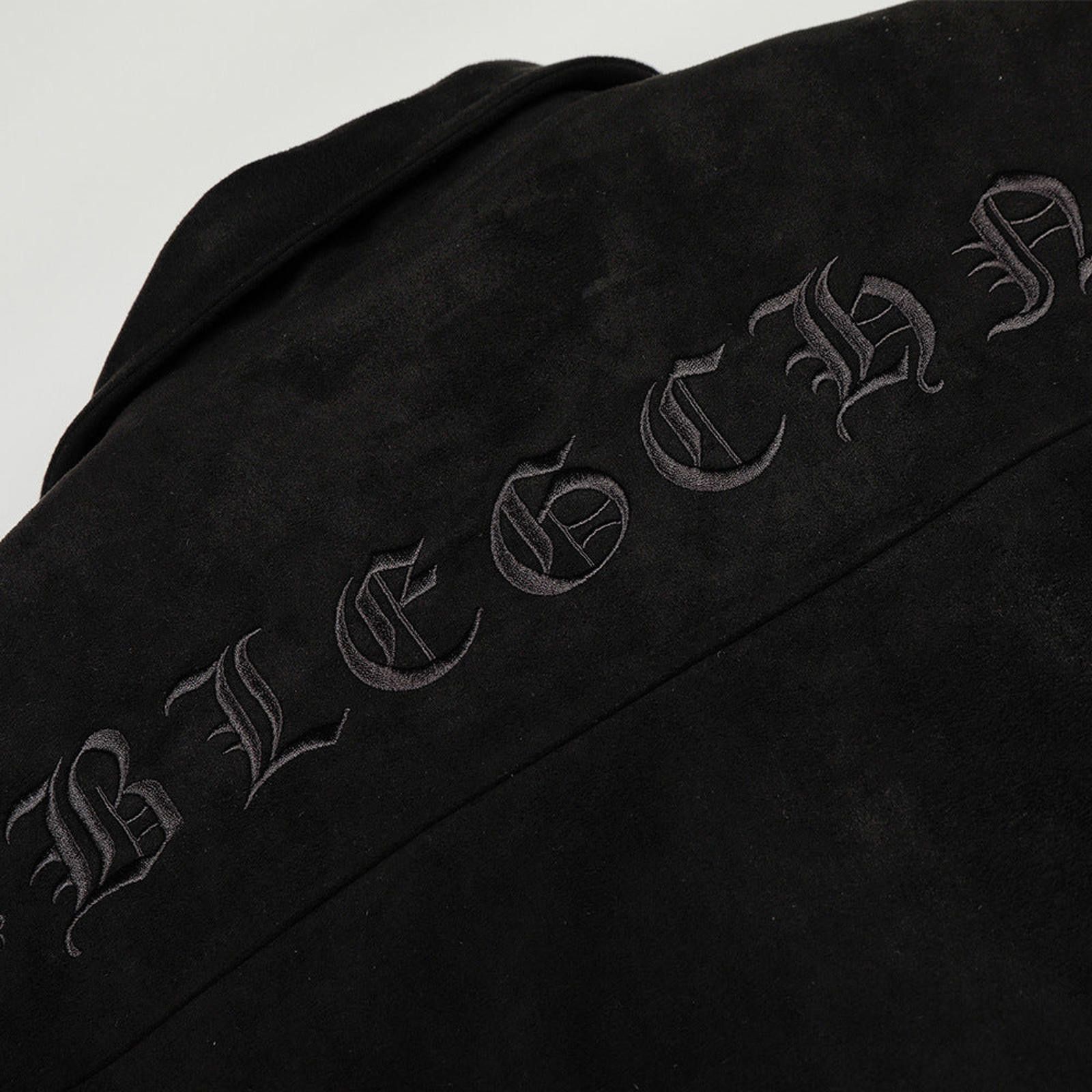Japanese Brand Black Suede Button-Up Jacket, Cropped Fit Jacket Size US M / EU 48-50 / 2 - 4 Thumbnail