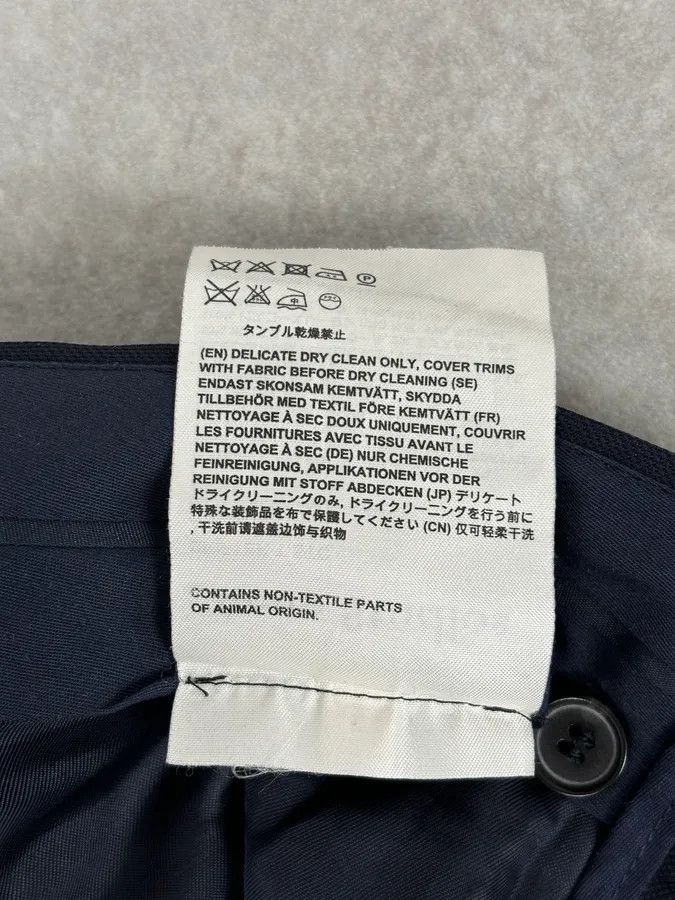 Acne Studios AW2015 Acne Studios Navy Slim Wool Drifter Trousers Size US 30 / EU 46 - 11 Thumbnail