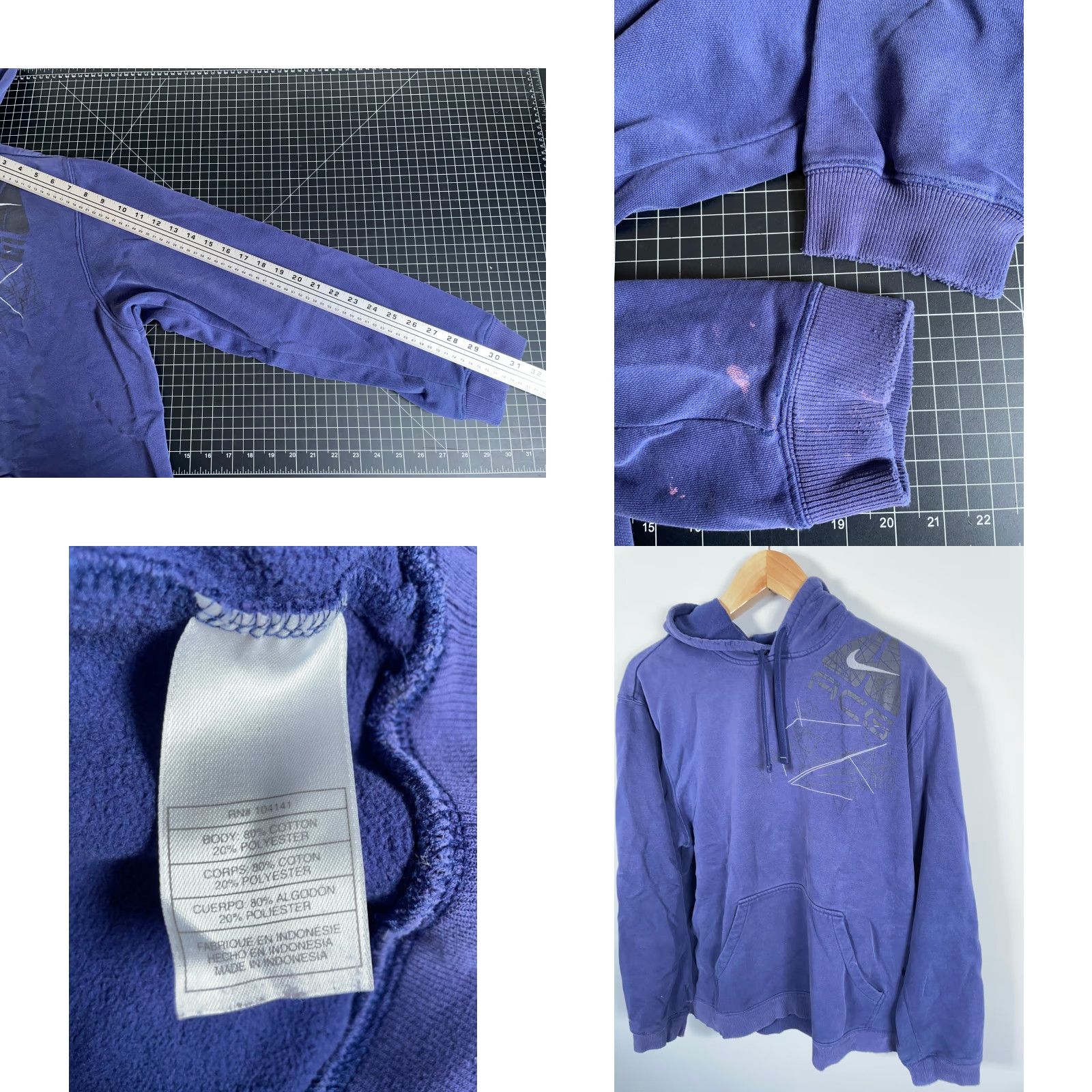 Nike ACG Nike ACG Hoodie Pullover Mens XL Blue Distressed Heavyweight Graphic Embroidered Swoosh Pockets Vintage Look Size US XL / EU 56 / 4 - 8 Thumbnail