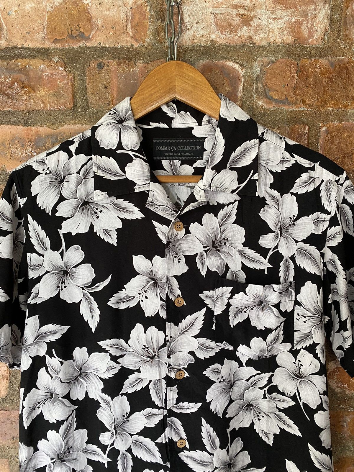 Comme Ca Ism 2000s Black floral 100% rayon Kenji Ito Comme Ca Collection Size US M / EU 48-50 / 2 - 3 Thumbnail