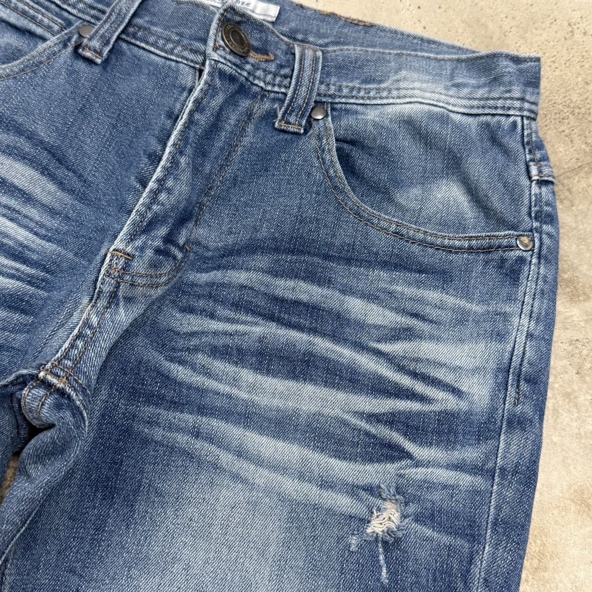 Japanese Brand Robble Whisker Distressed Straight Denim Pants Size US 28 / EU 44 - 8 Thumbnail