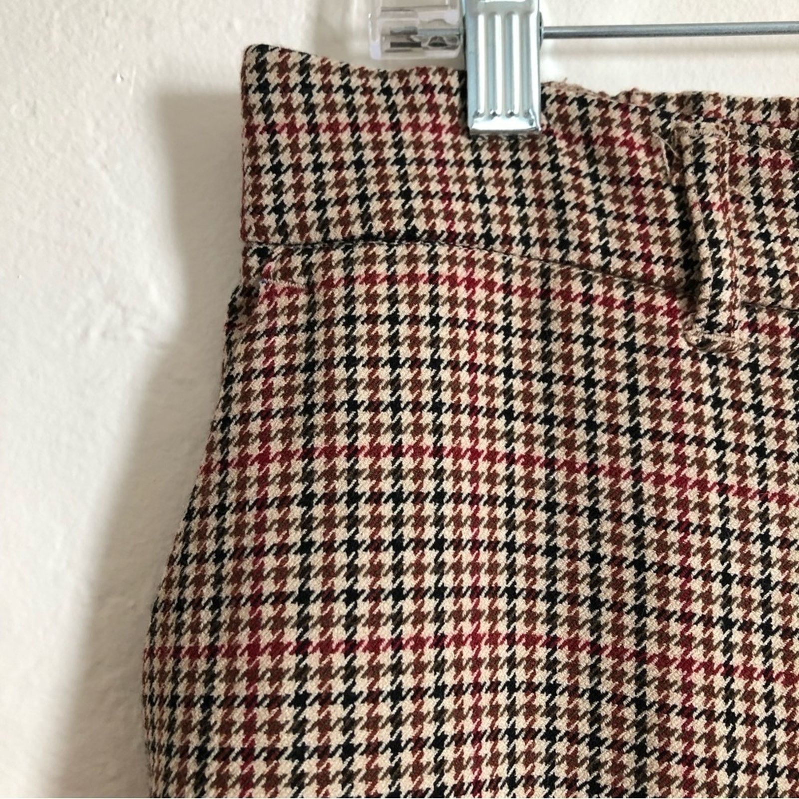 Chapter C by One Chapter One Sportswear Red Plaid Trouser Pants Size 30" / US 8 / IT 44 - 3 Thumbnail