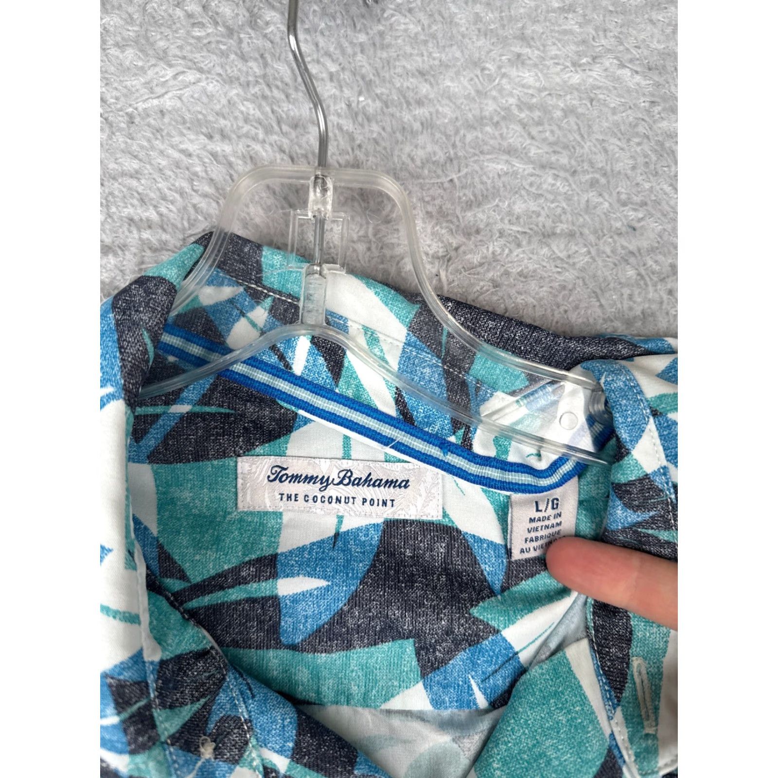 Tommy Bahama Tommy Bahama Shirt Men Large Blue Green White Floral Leaf The Coconut Point Size US L / EU 52-54 / 3 - 7 Thumbnail
